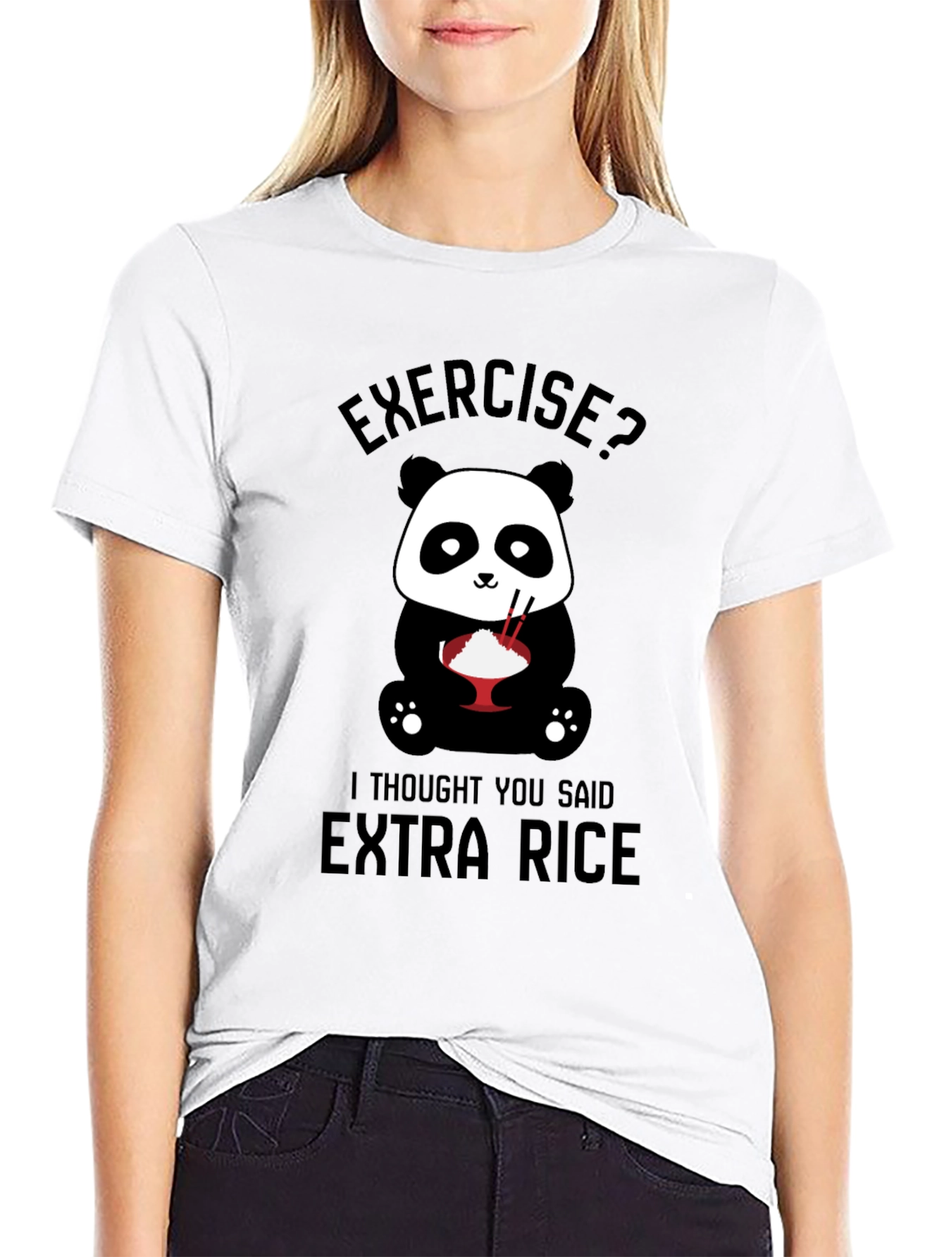 Funny Panda T-Shirt - Extra Rice