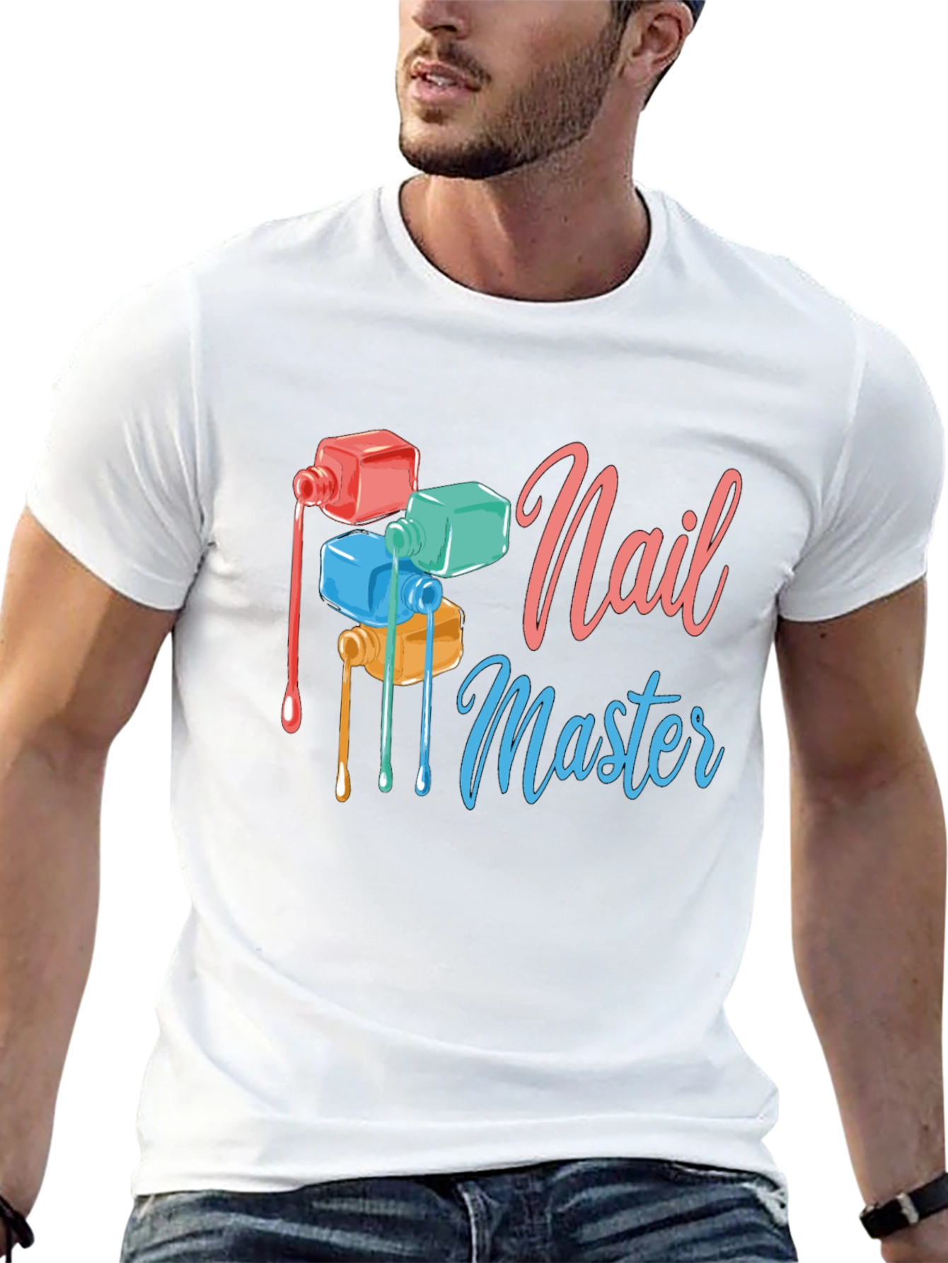 Nail Master Graphic T-Shirt - Trendy Design
