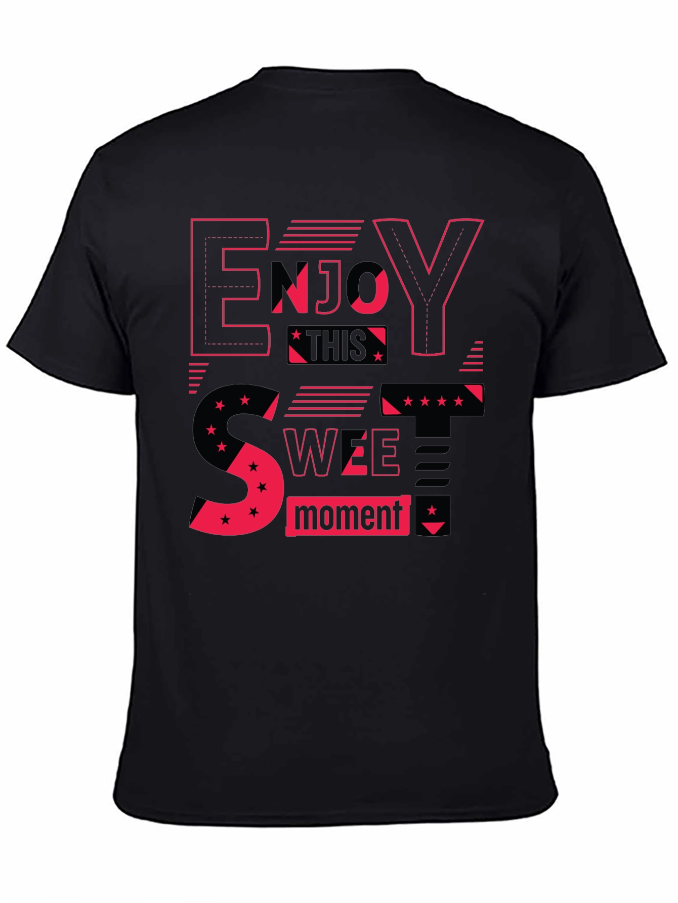 Enjoy This Sweet Moment Black Graphic Tee