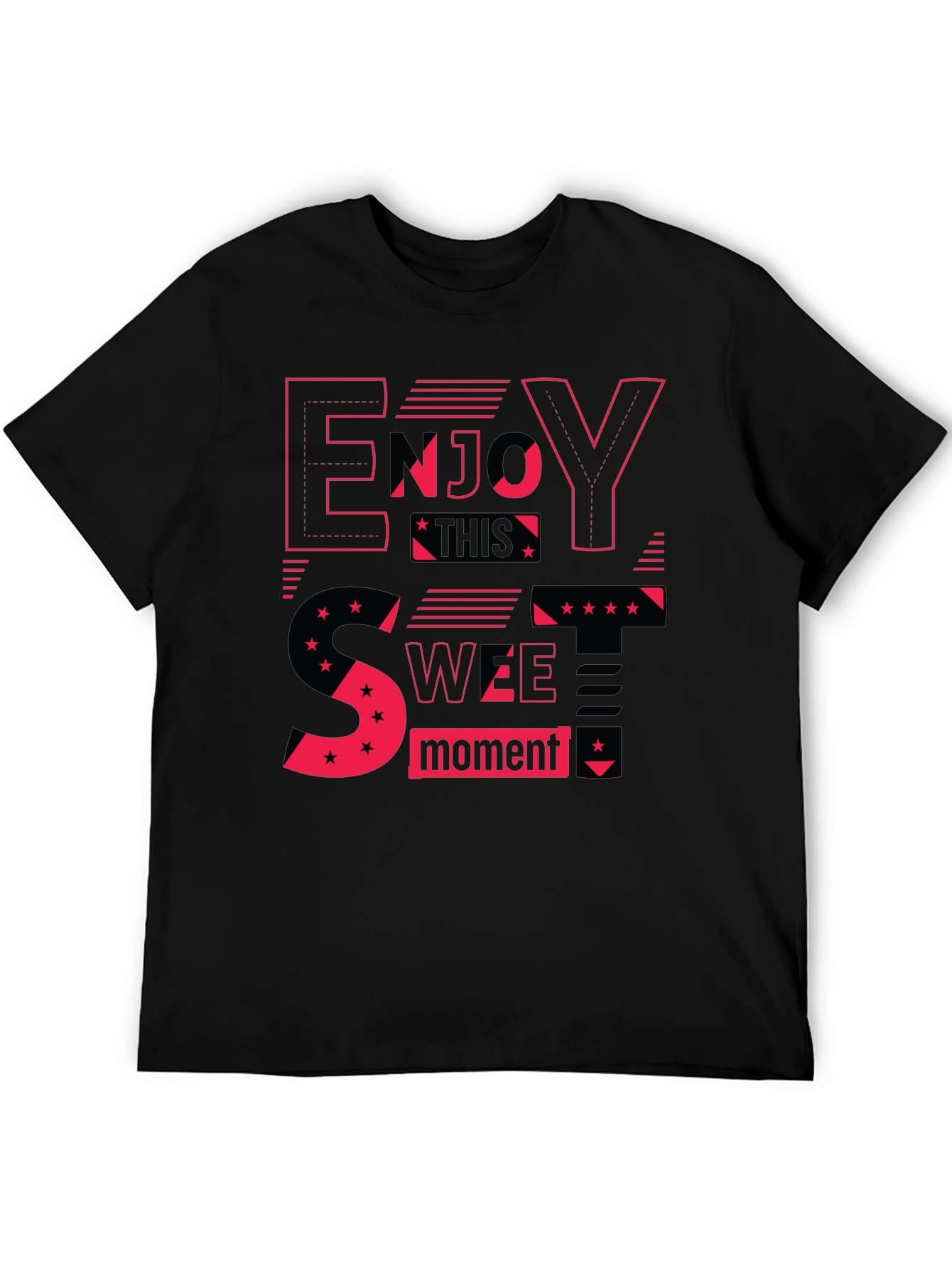 Enjoy This Sweet Moment Black Graphic Tee