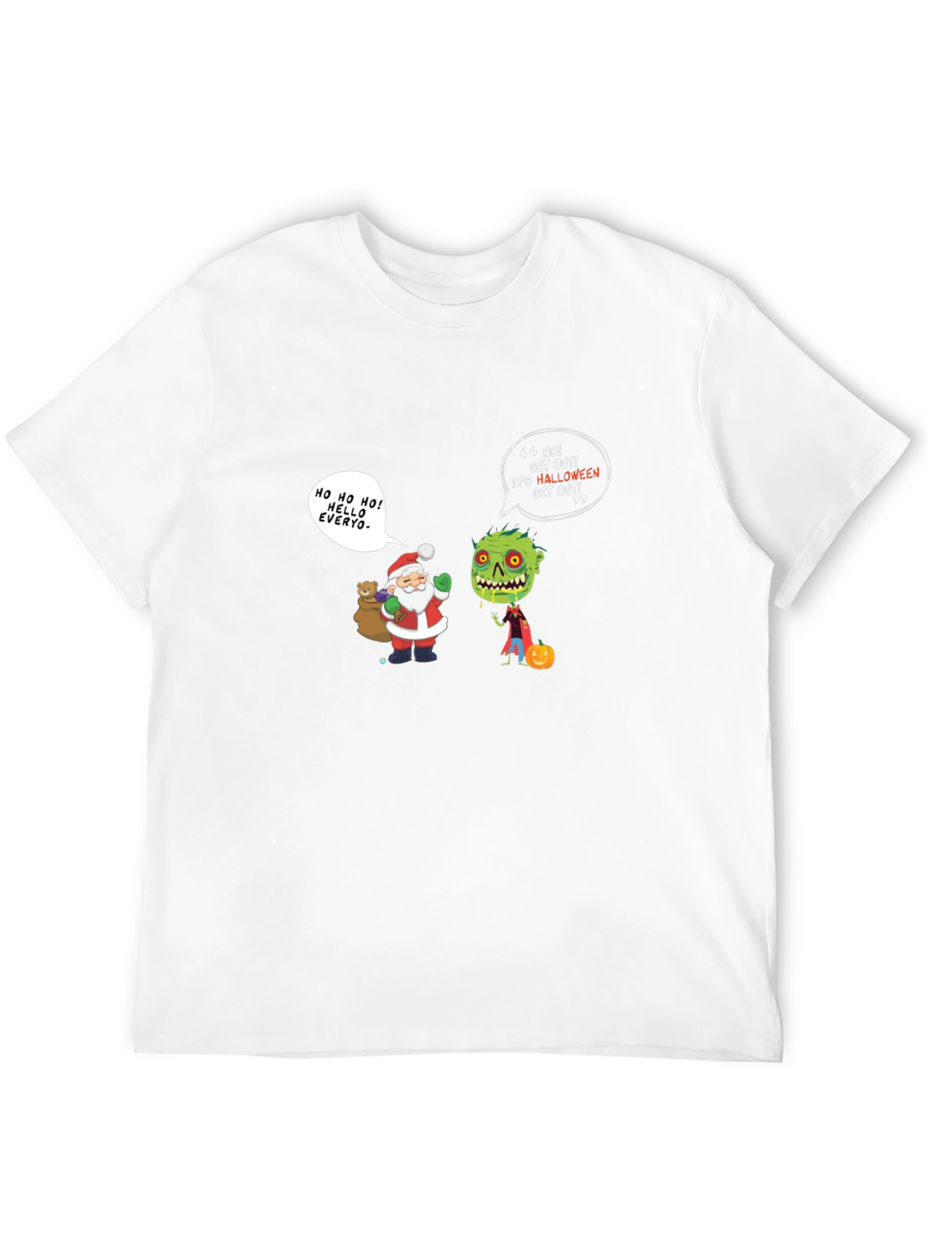 Halloween vs Christmas T-Shirt Funny Graphic Tee