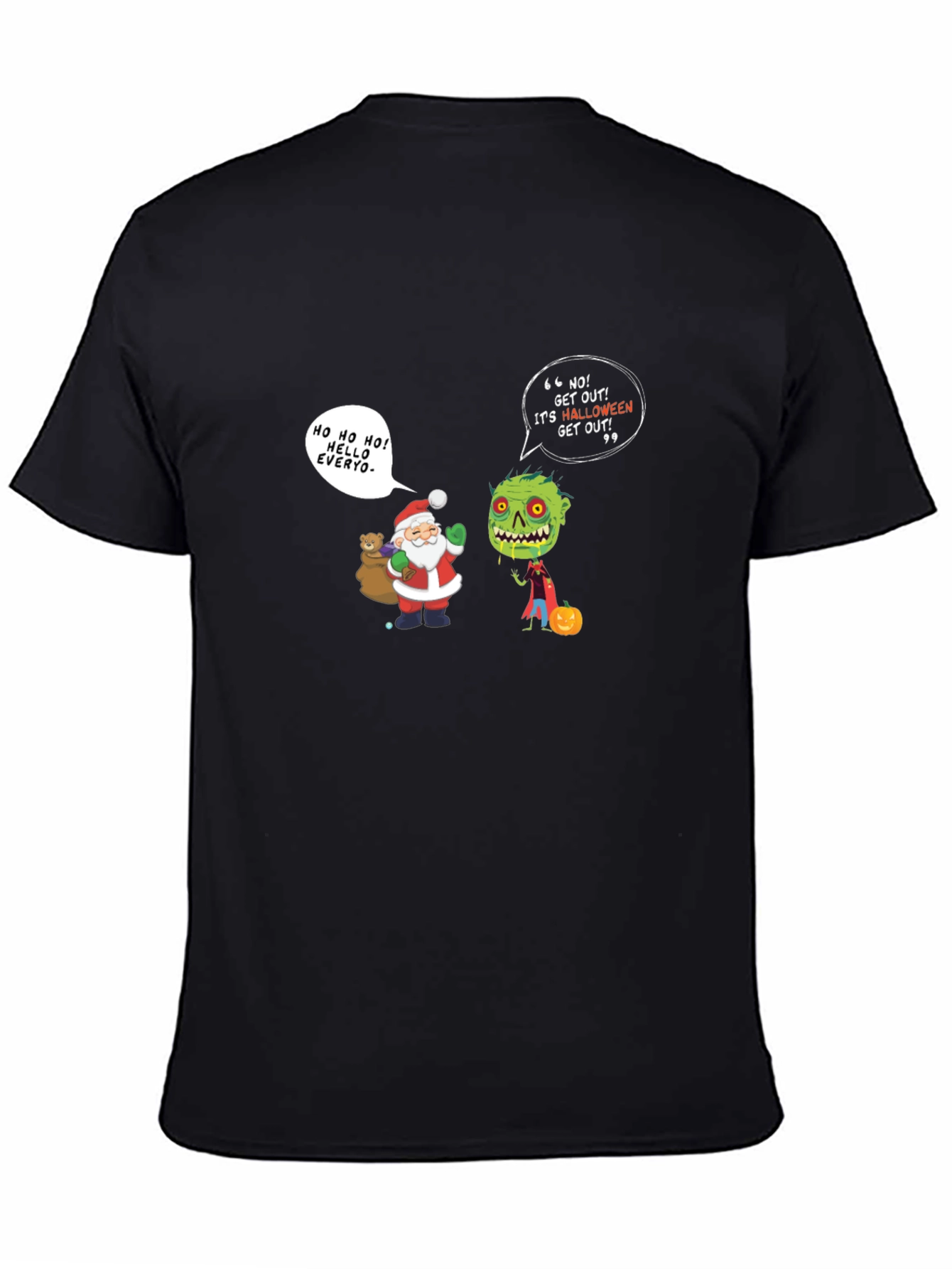 Halloween vs Christmas T-Shirt Funny Graphic Tee