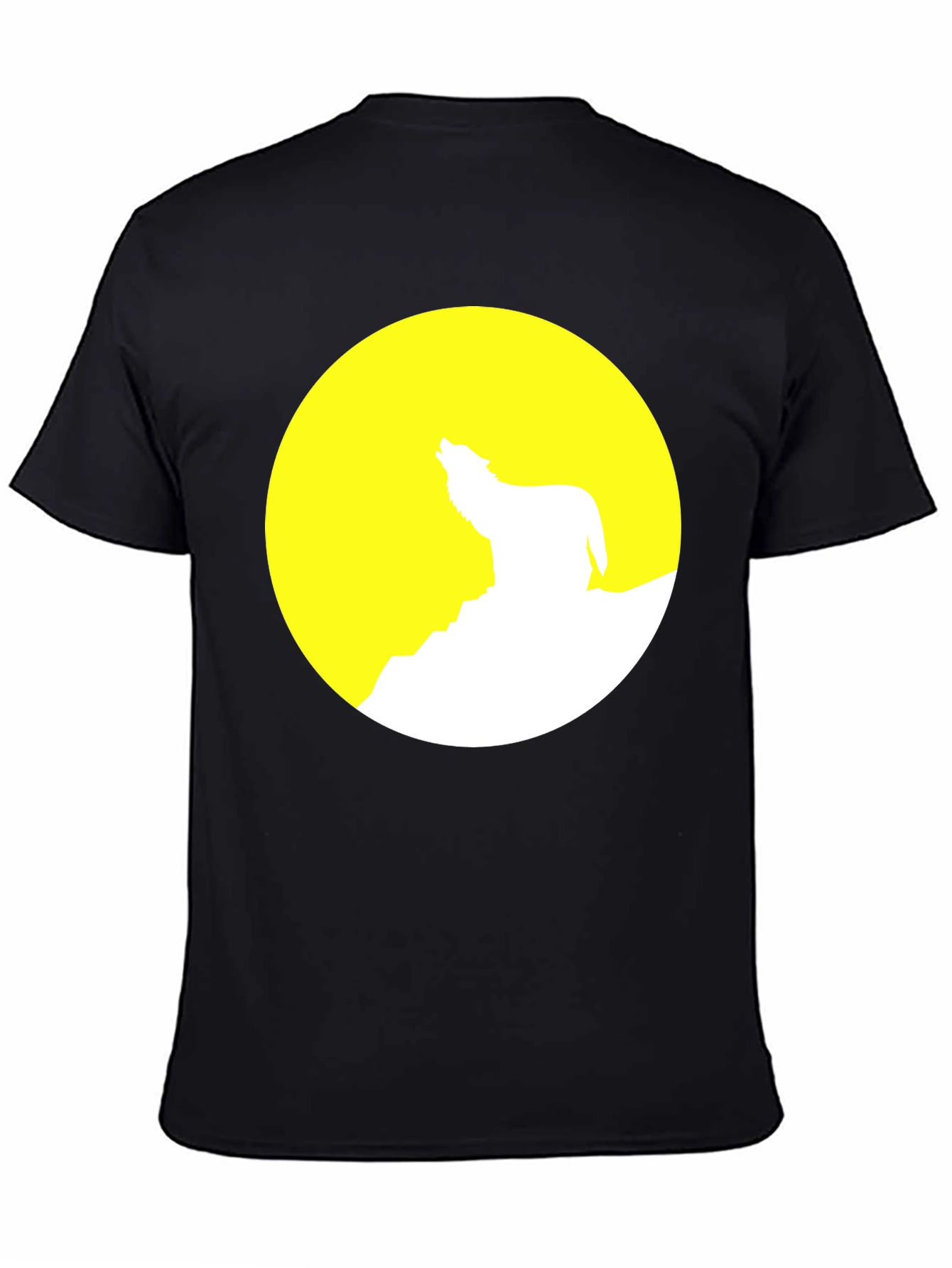 Wolf Moon Graphic Tee - Stylish Black Cotton T-Shirt