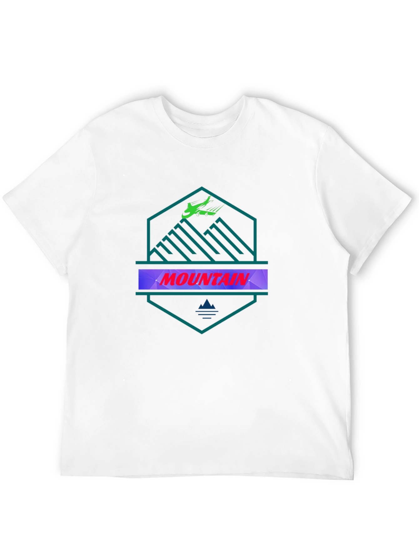 Mountain Graphic Tee - Black Cotton T-Shirt