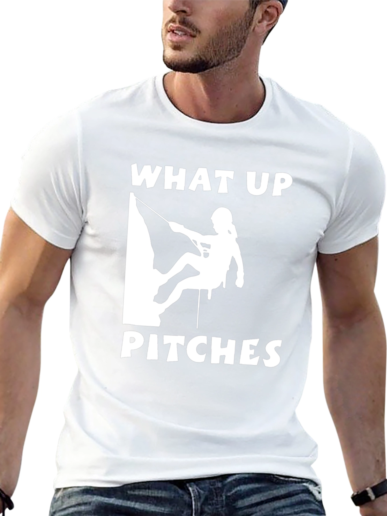 What Up Pitches Climbing T-Shirt