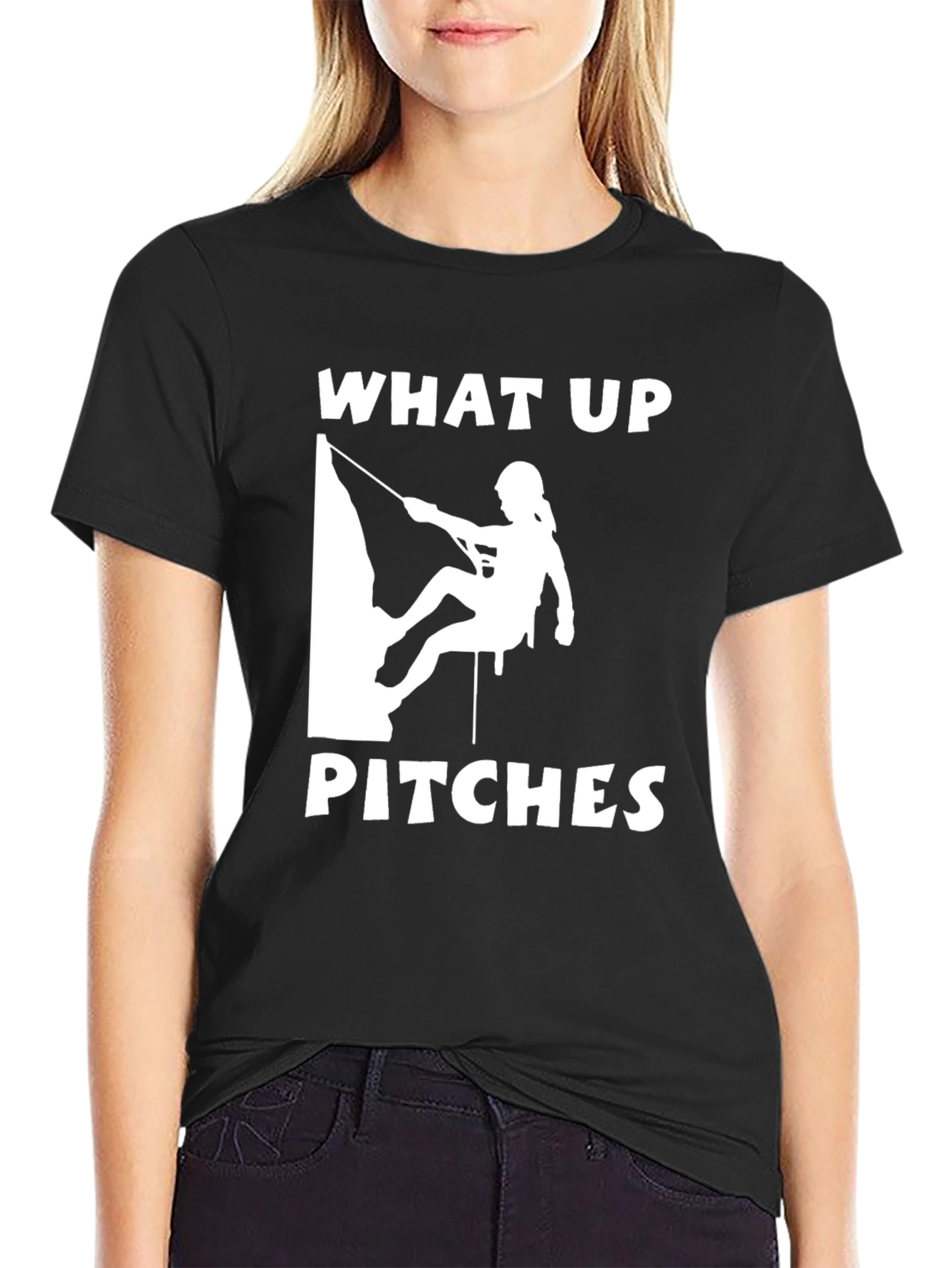 What Up Pitches Climbing T-Shirt