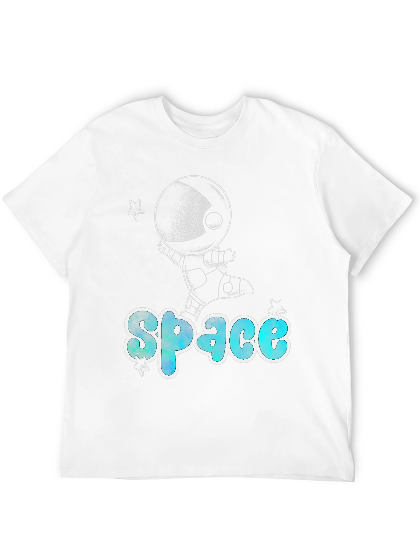 Space Astronaut Graphic T-Shirt - Black