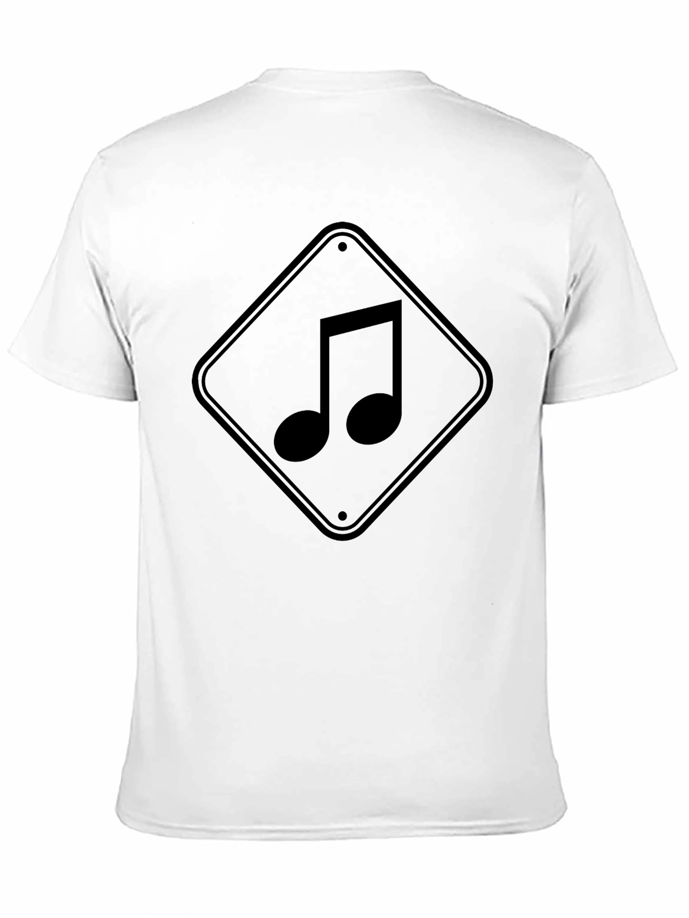Music Note Graphic Tee - Black Cotton Shirt