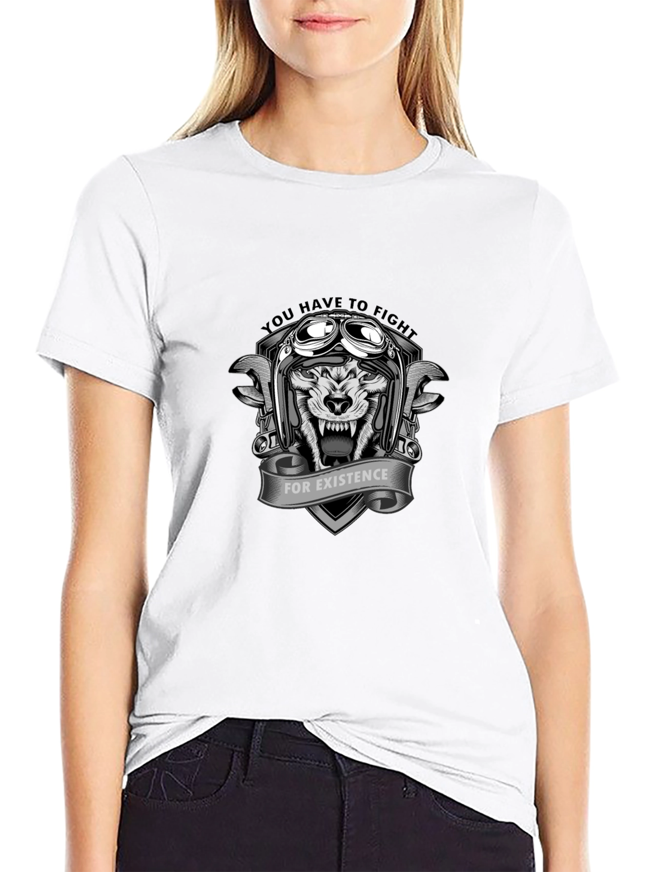 Wolf Biker T-Shirt - Fight For Existence
