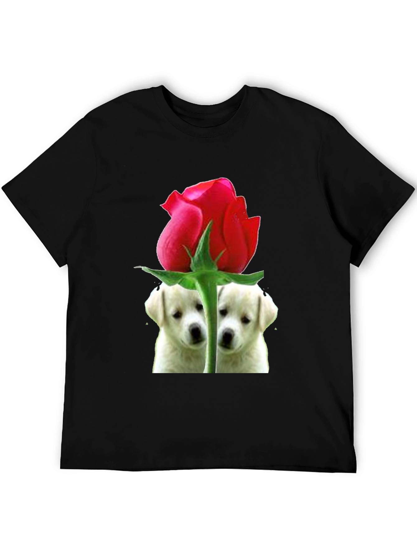 Rose Puppy Love Graphic Tee