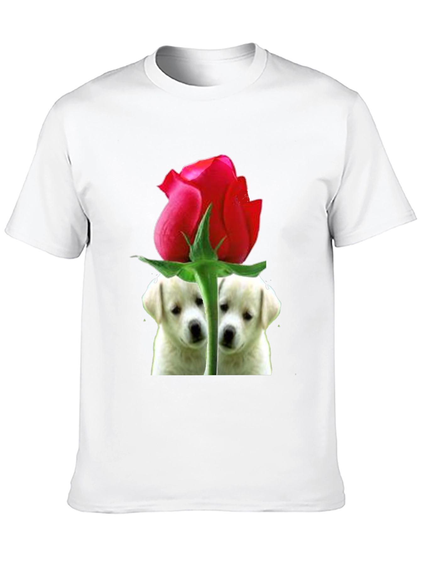 Rose Puppy Love Graphic Tee