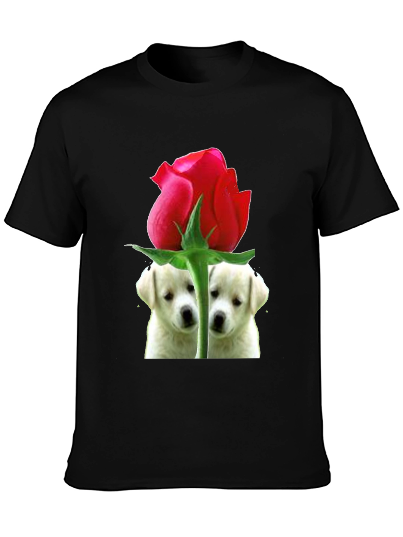 Rose Puppy Love Graphic Tee