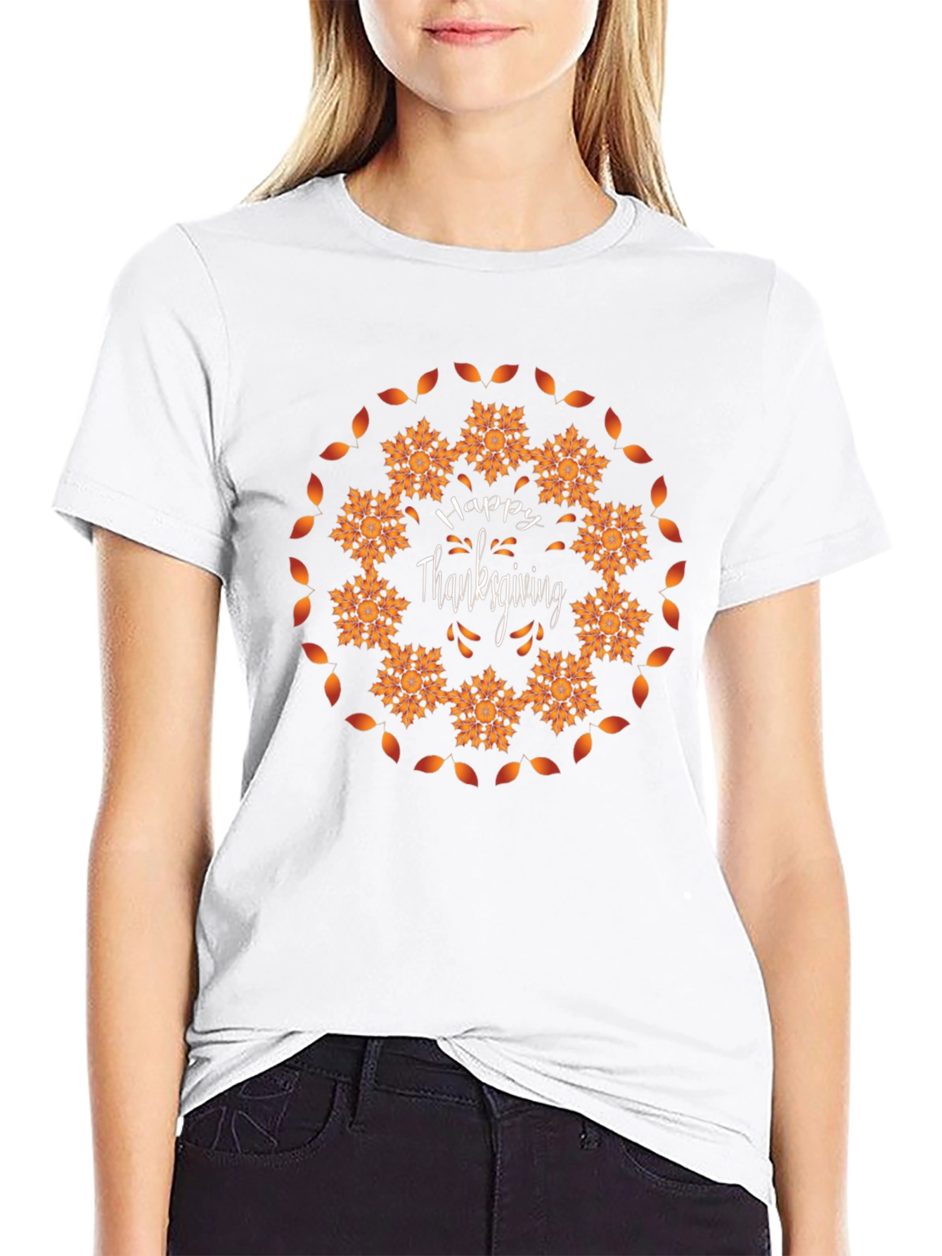 Happy Thanksgiving Mandala Graphic T-Shirt