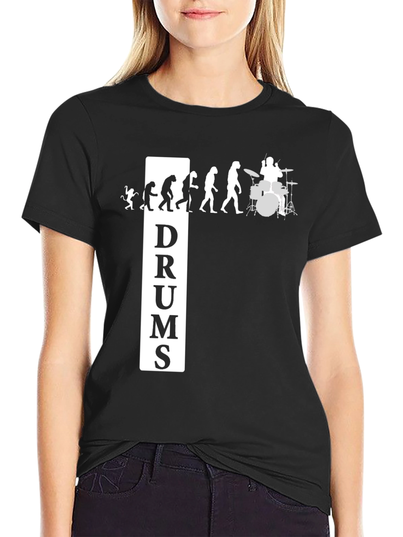 Evolution of Drums Black T-Shirt