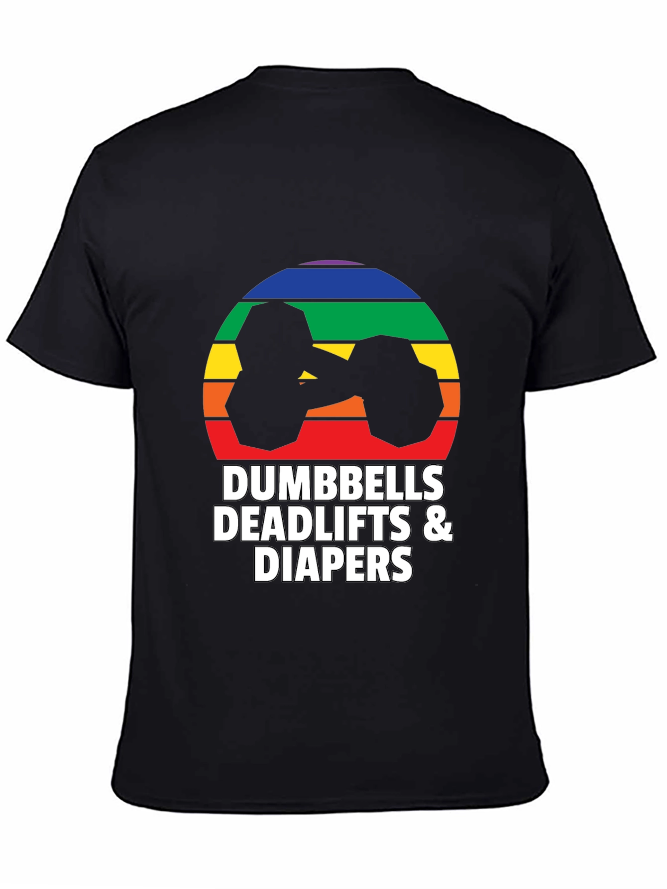 Dumbbells Deadlifts & Diapers Graphic Tee