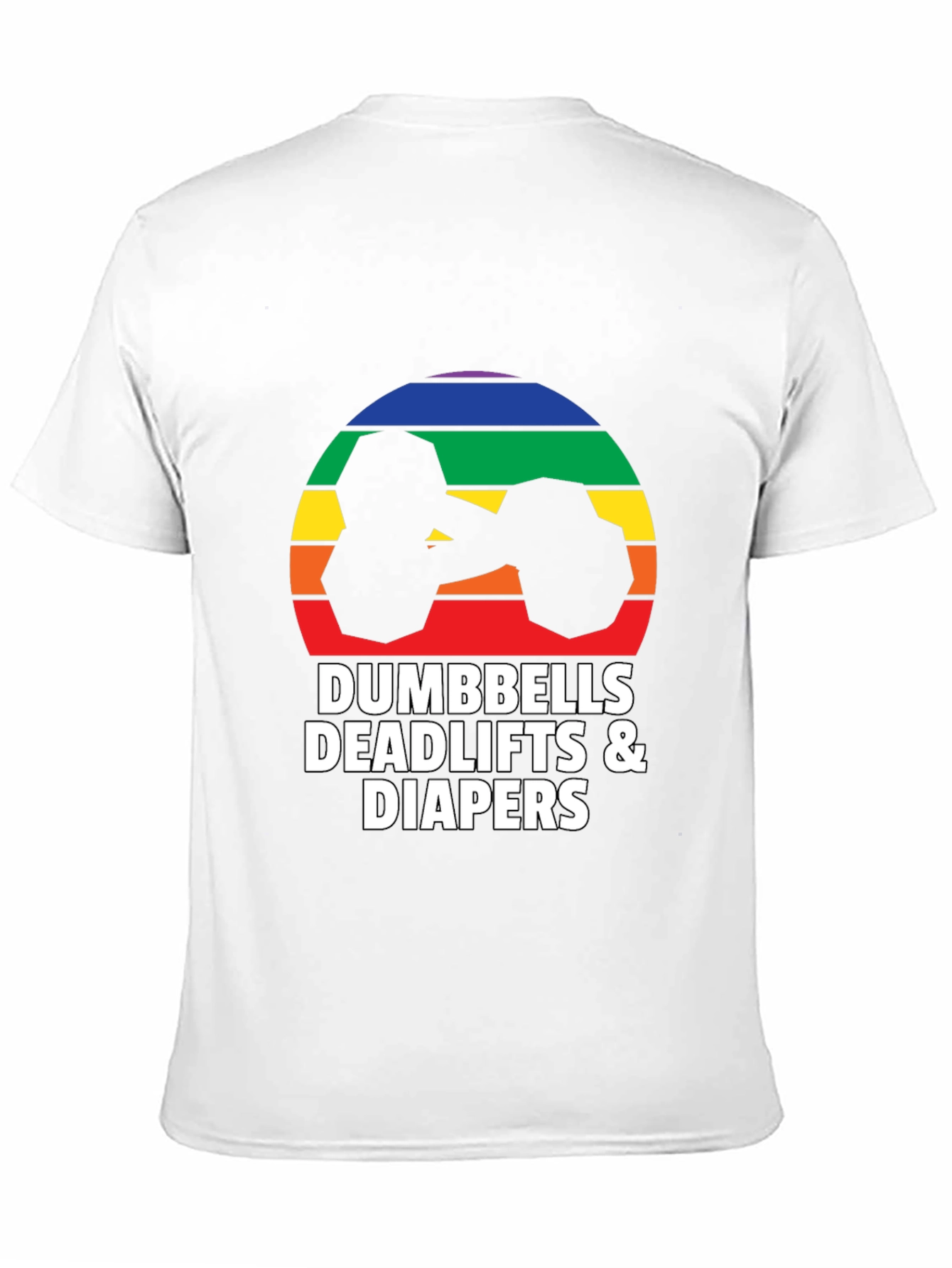 Dumbbells Deadlifts & Diapers Graphic Tee
