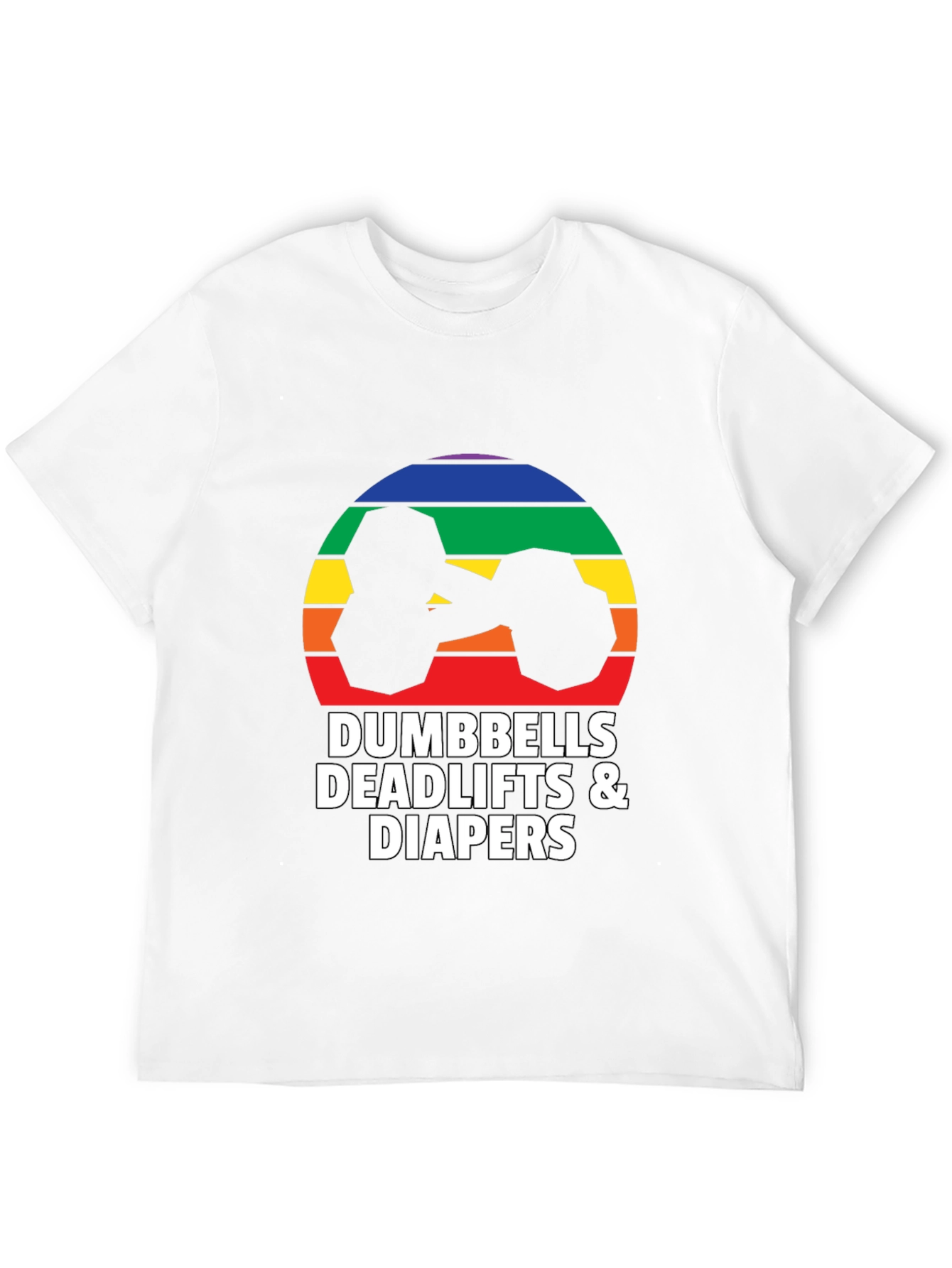 Dumbbells Deadlifts & Diapers Graphic Tee