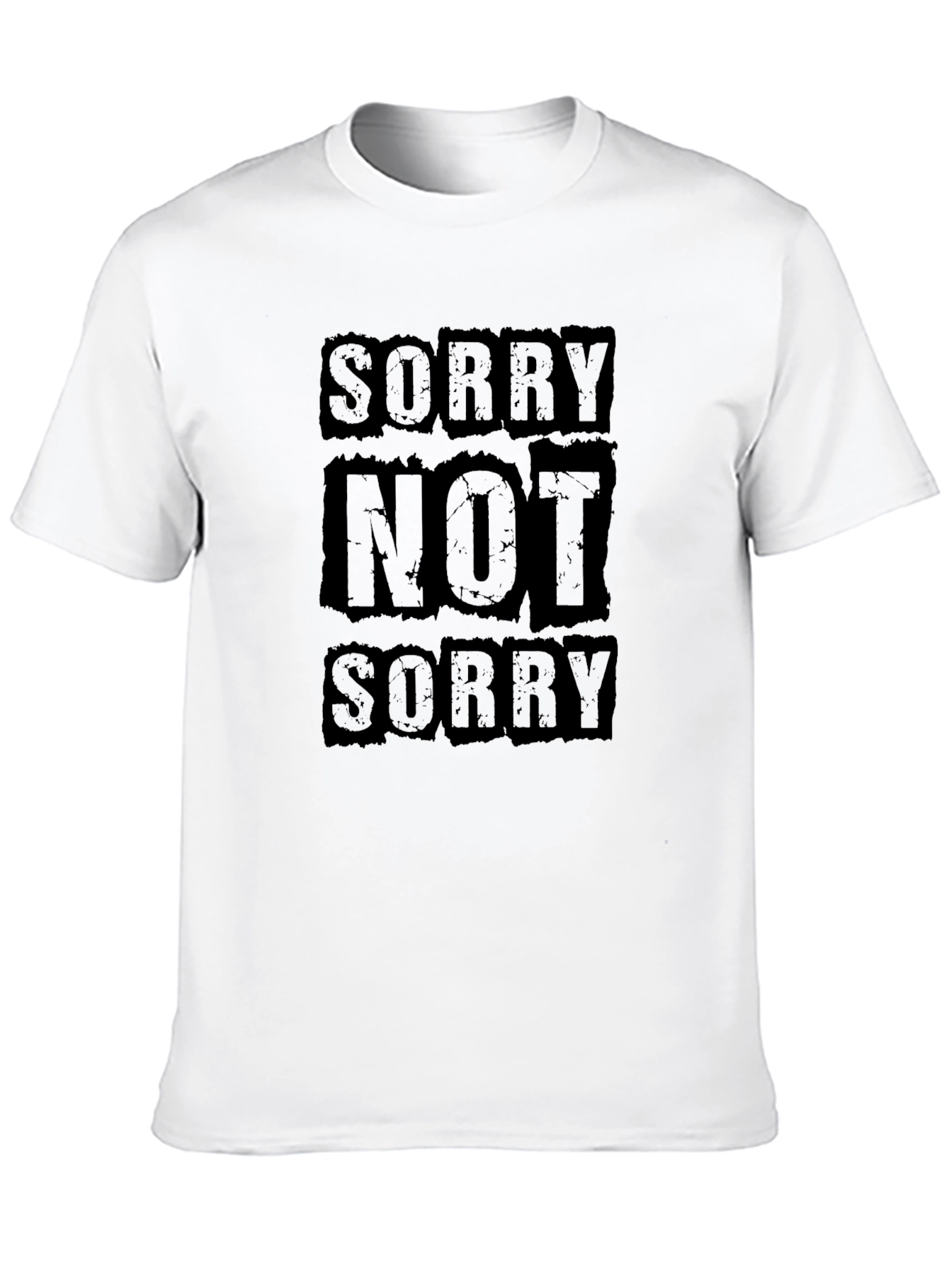 Sorry Not Sorry Black Graphic T-Shirt