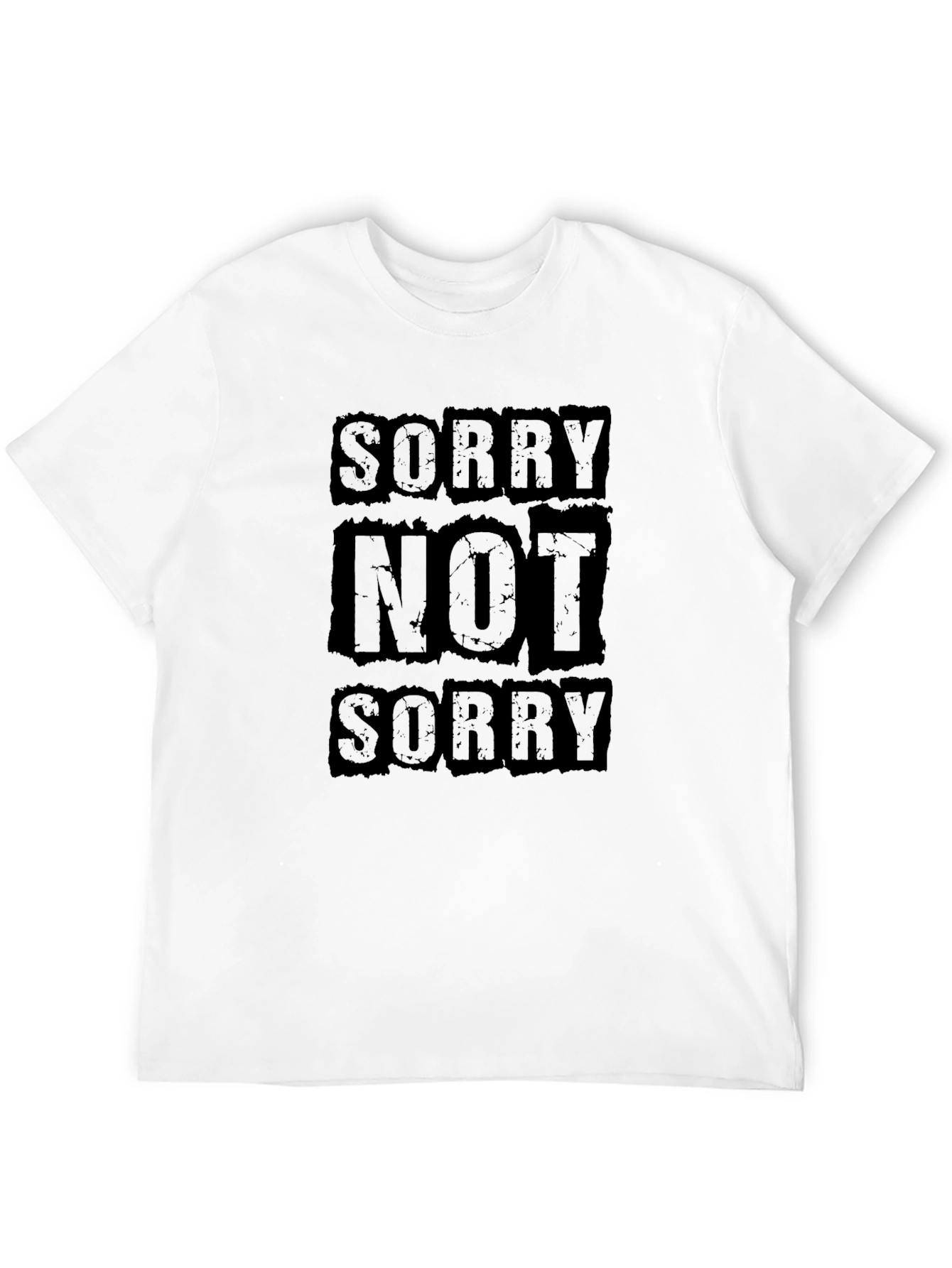 Sorry Not Sorry Black Graphic T-Shirt