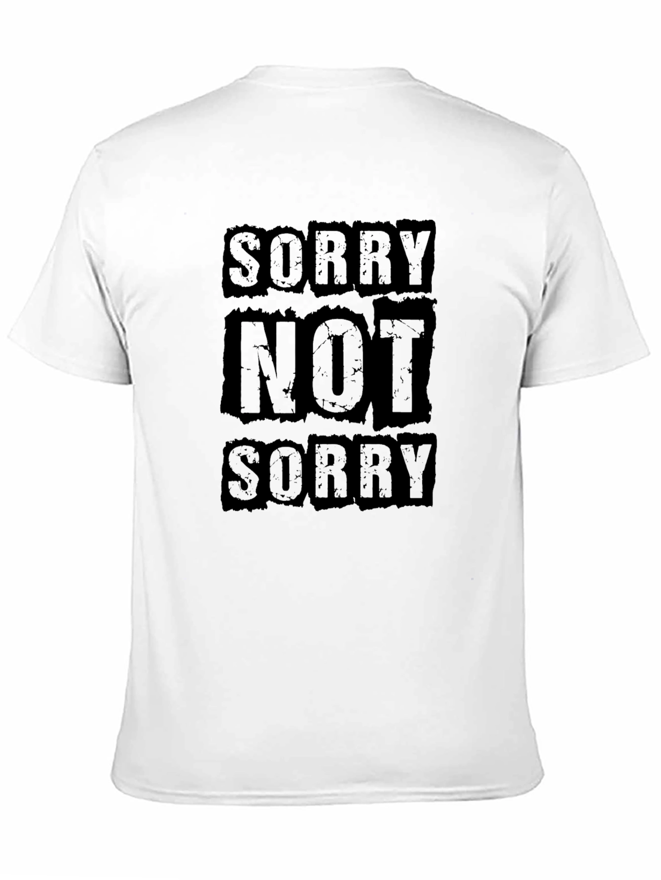 Sorry Not Sorry Black Graphic T-Shirt