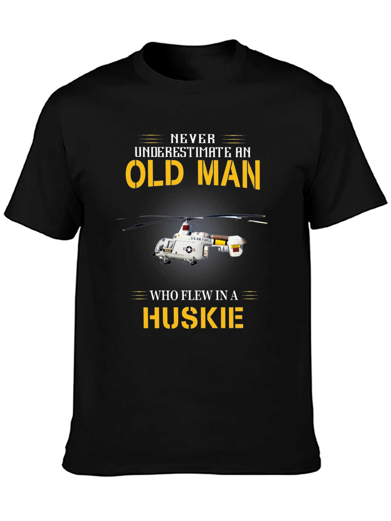 Old Man Helicopter T-Shirt - Huskie Pilot Tee