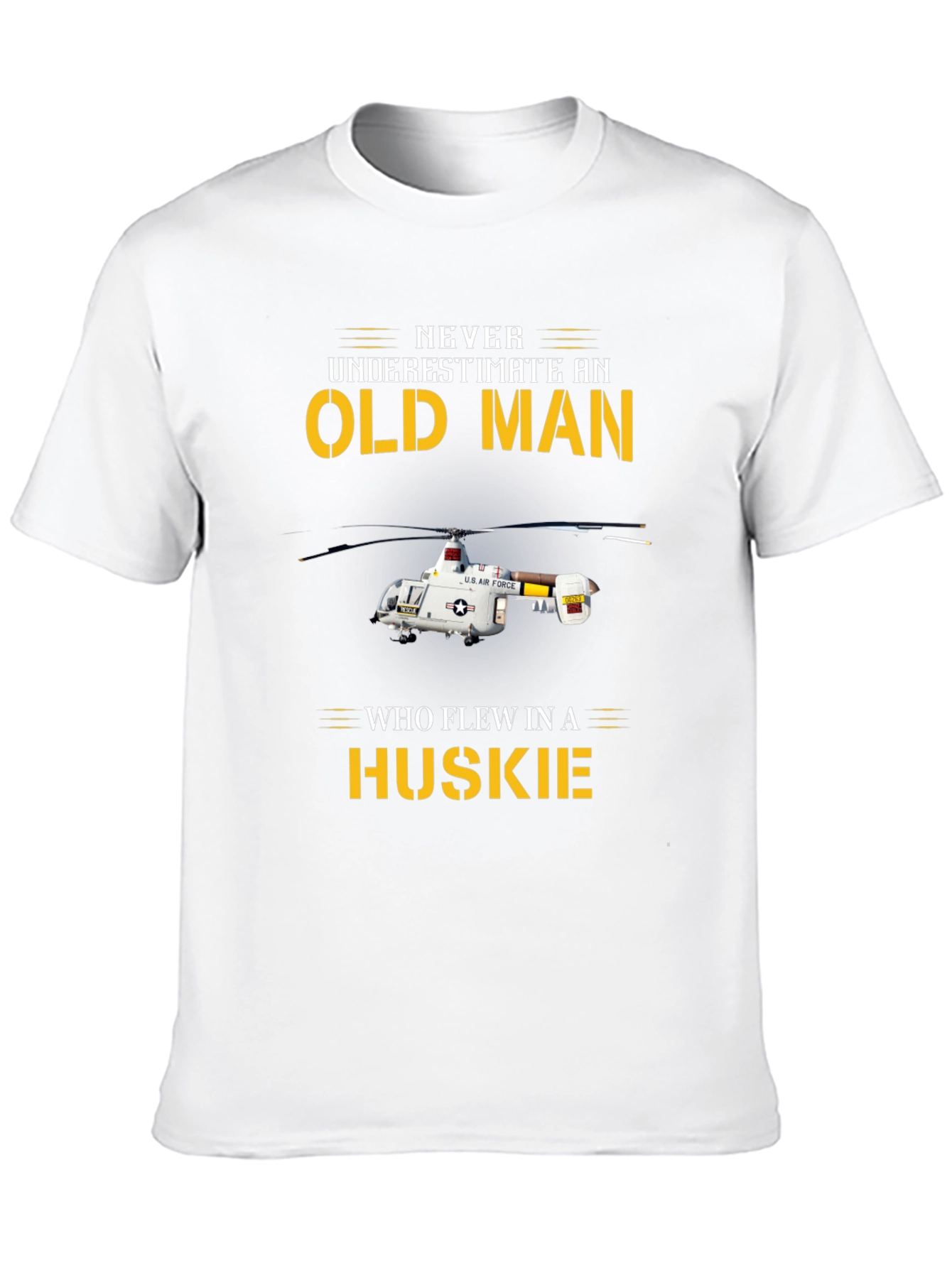 Old Man Helicopter T-Shirt - Huskie Pilot Tee