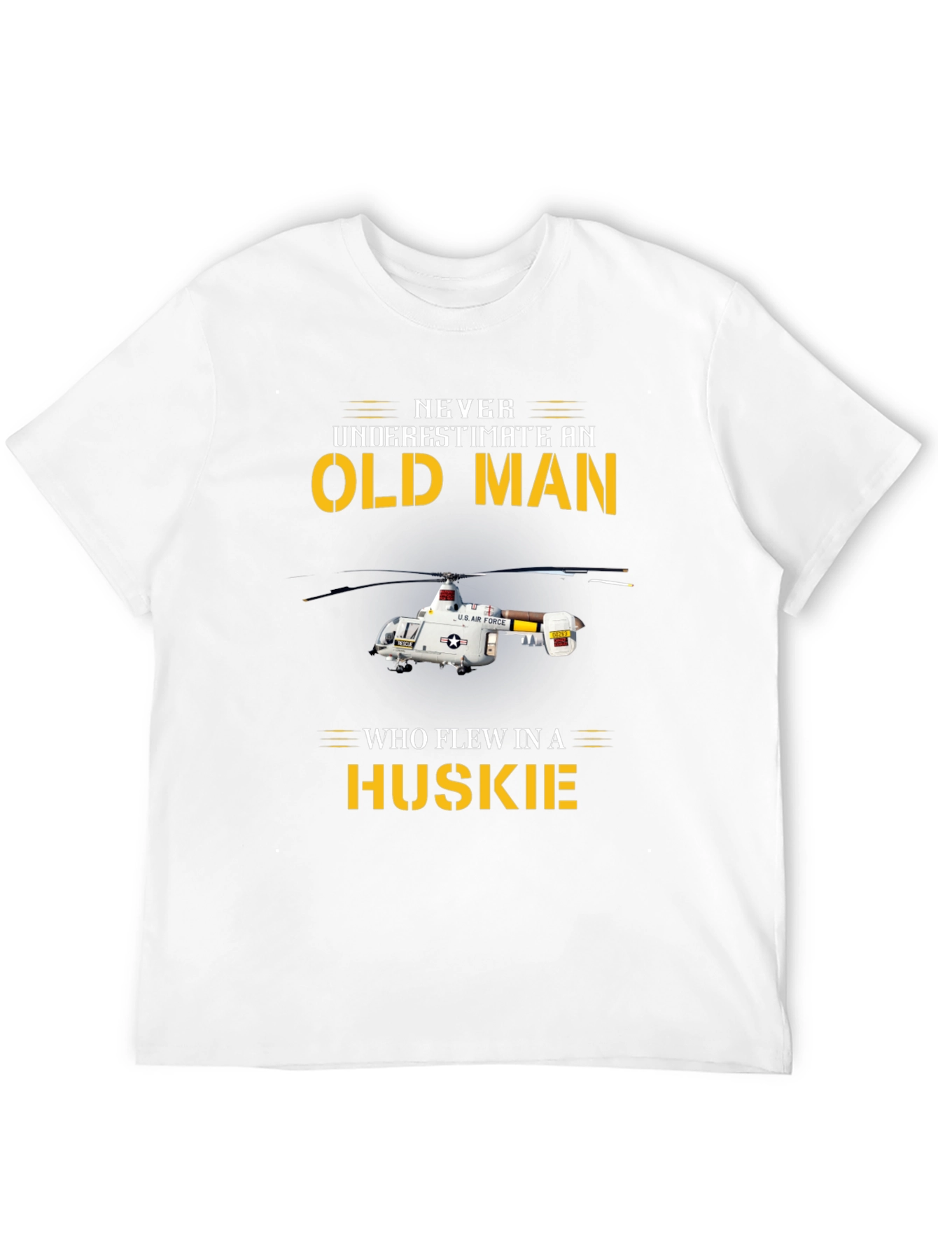 Old Man Helicopter T-Shirt - Huskie Pilot Tee