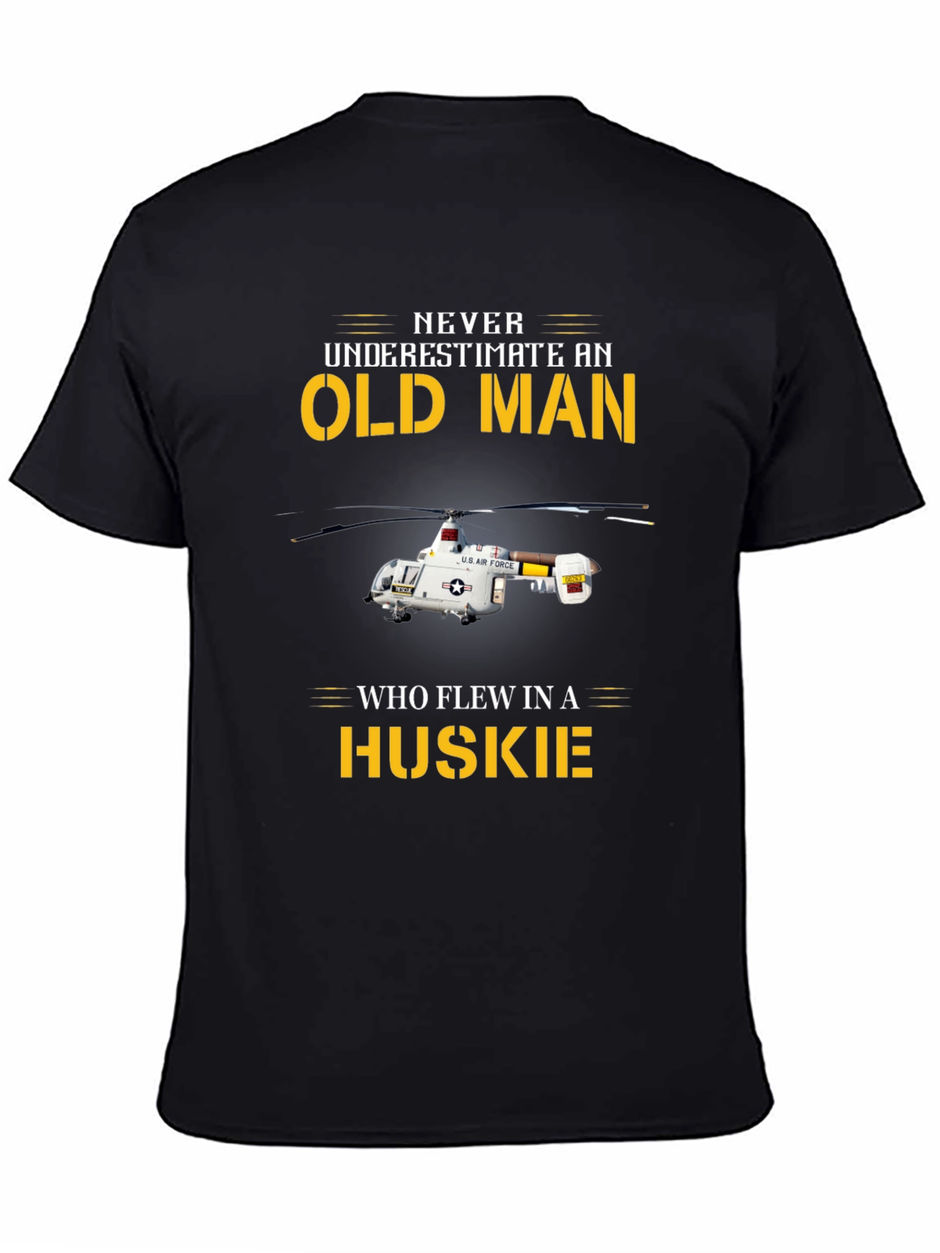 Old Man Helicopter T-Shirt - Huskie Pilot Tee