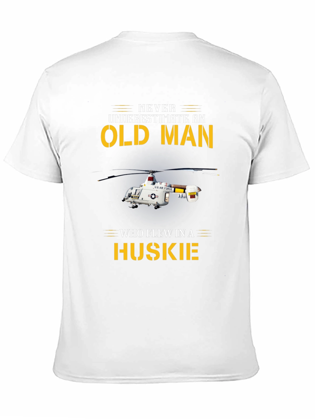 Old Man Helicopter T-Shirt - Huskie Pilot Tee
