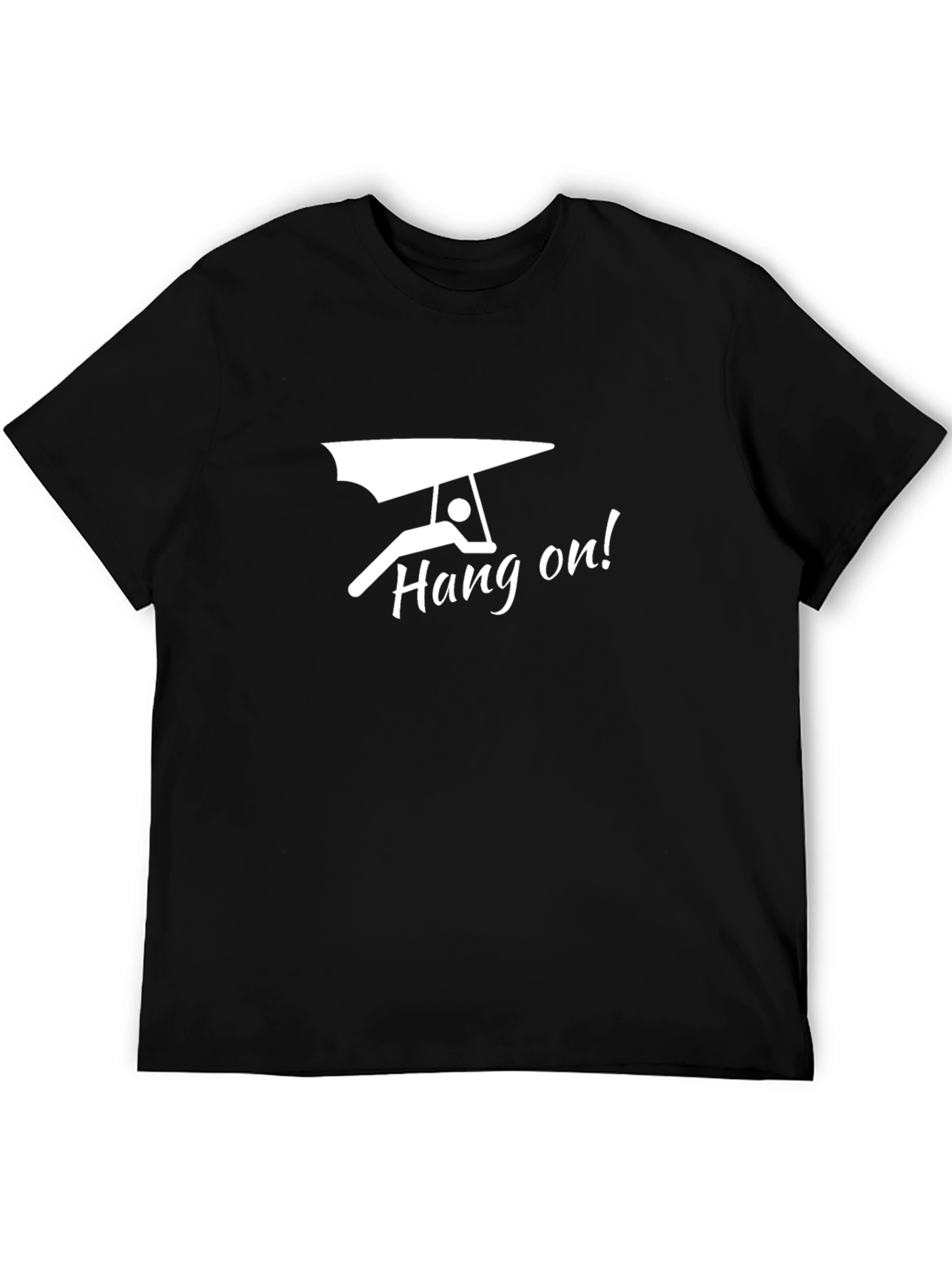 Hang On! Hang Gliding Graphic Tee - Black