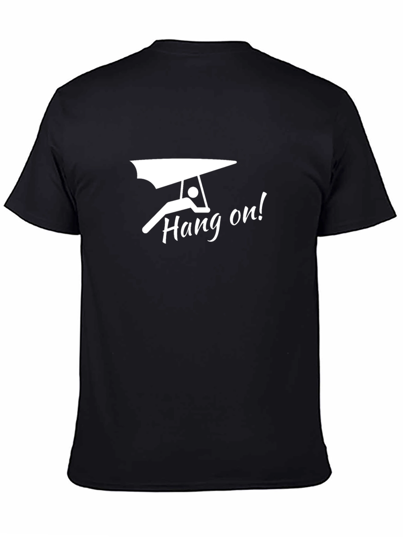Hang On! Hang Gliding Graphic Tee - Black