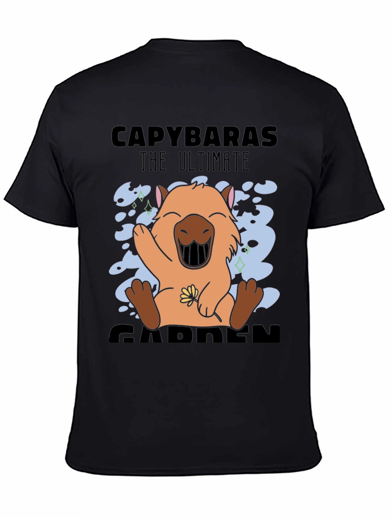 Capybaras The Ultimate Garden Black T-Shirt
