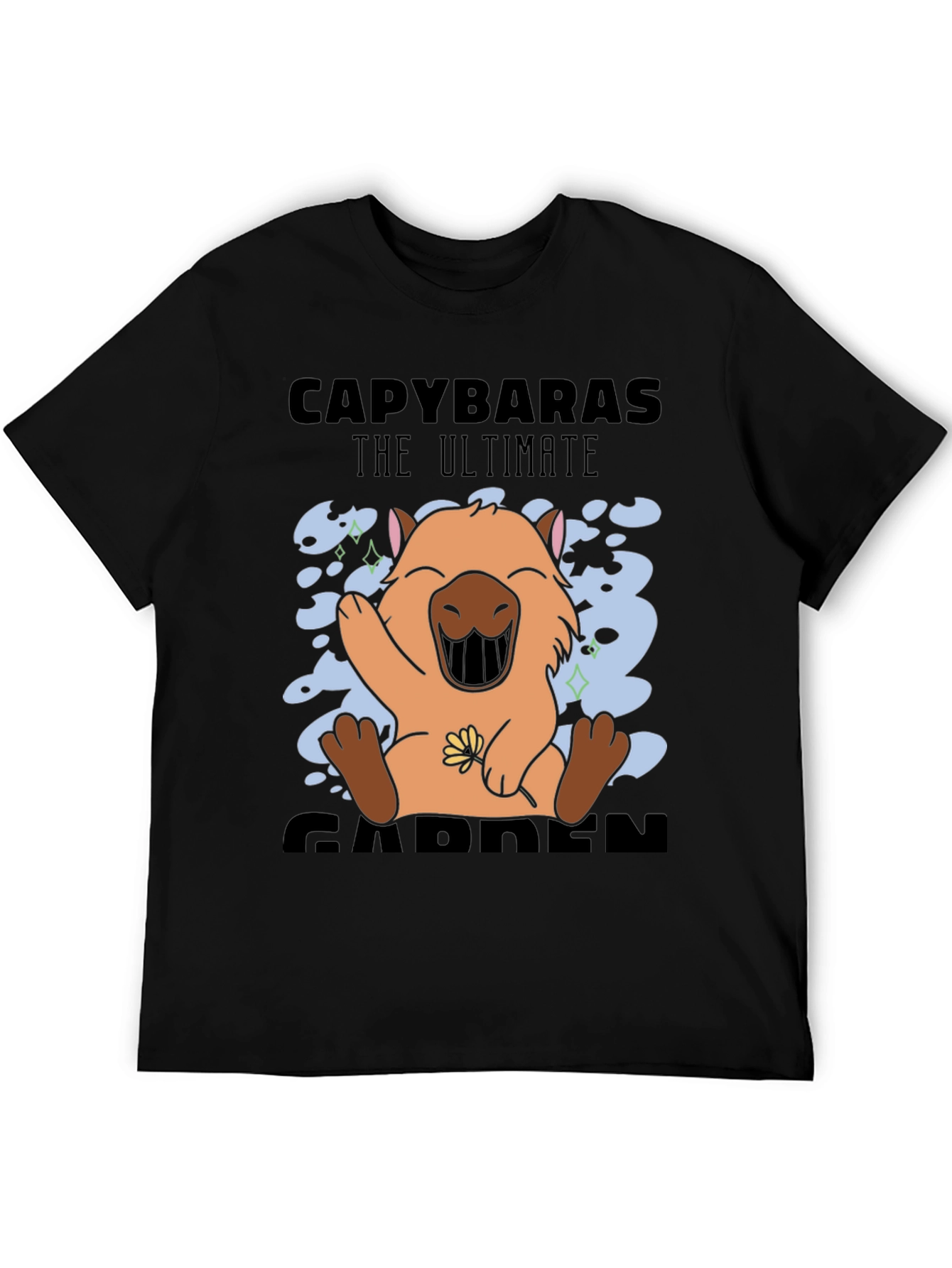 Capybaras The Ultimate Garden Black T-Shirt