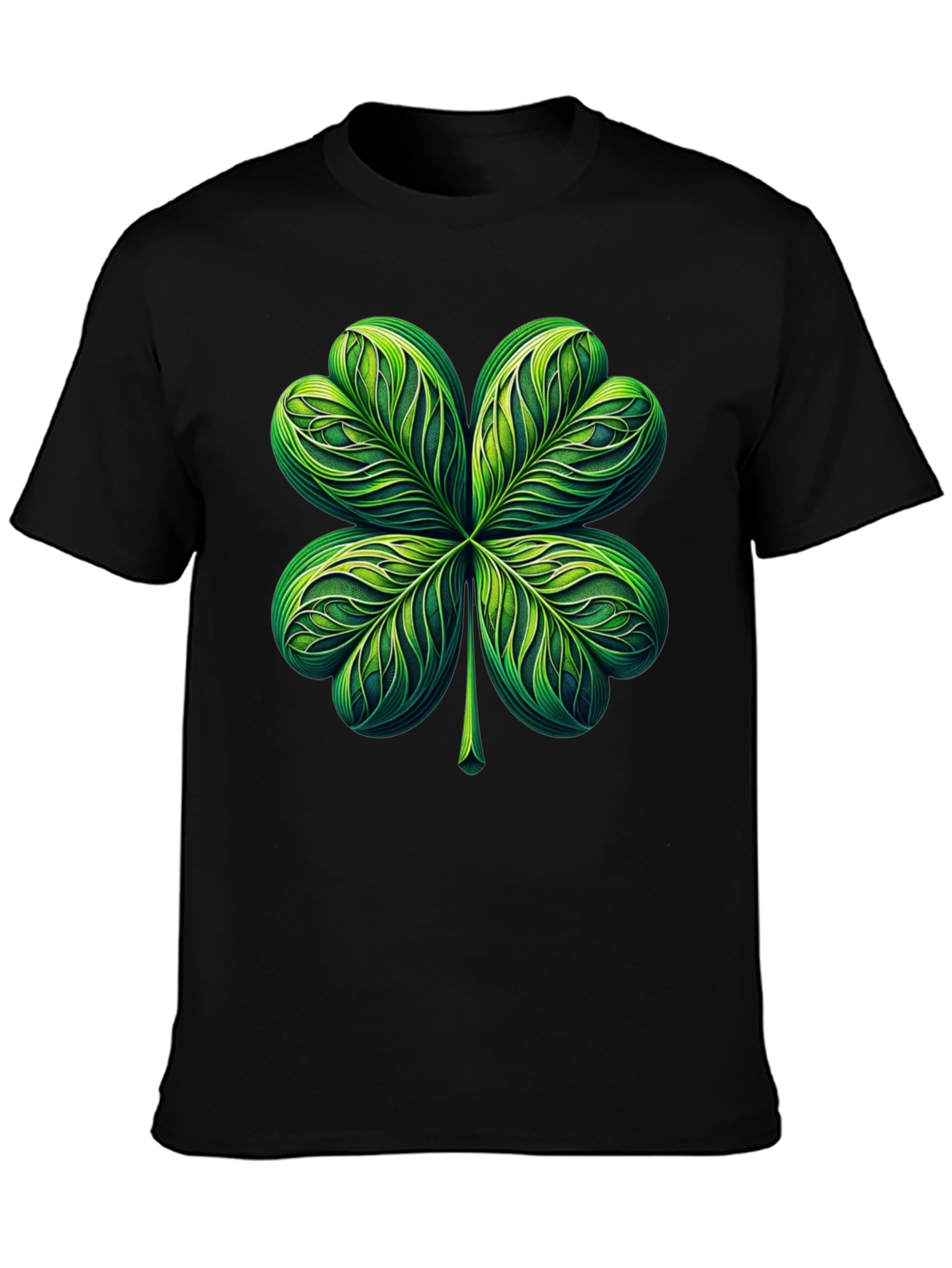 Shamrock T-Shirt: Lucky Green Four-Leaf Clover Graphic Tee
