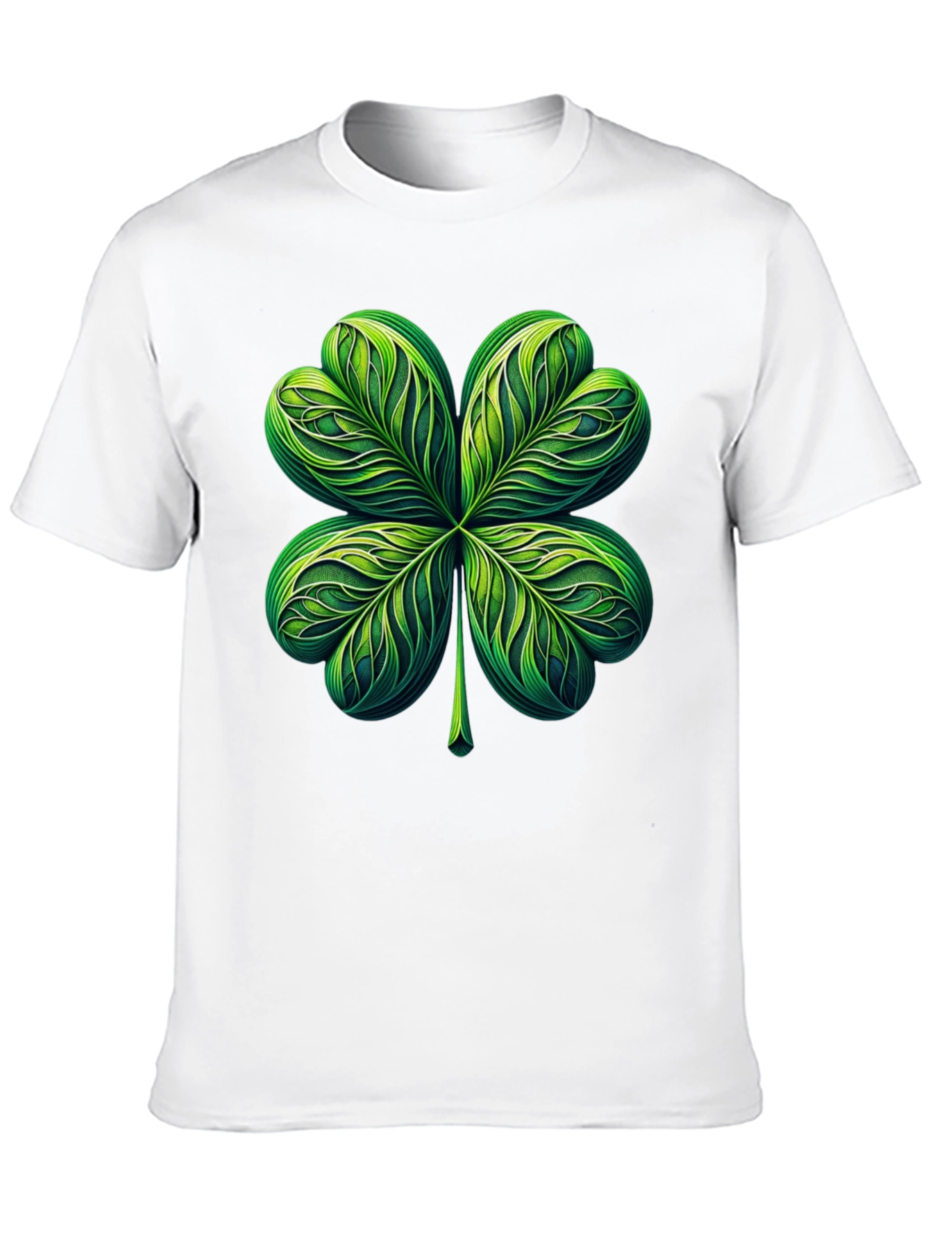 Shamrock T-Shirt: Lucky Green Four-Leaf Clover Graphic Tee