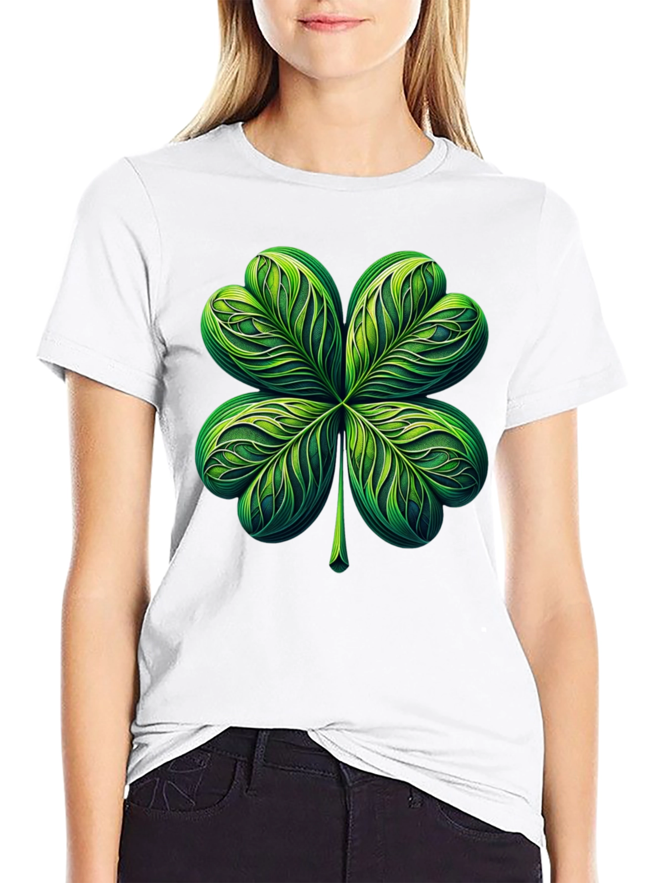 Shamrock T-Shirt: Lucky Green Four-Leaf Clover Graphic Tee