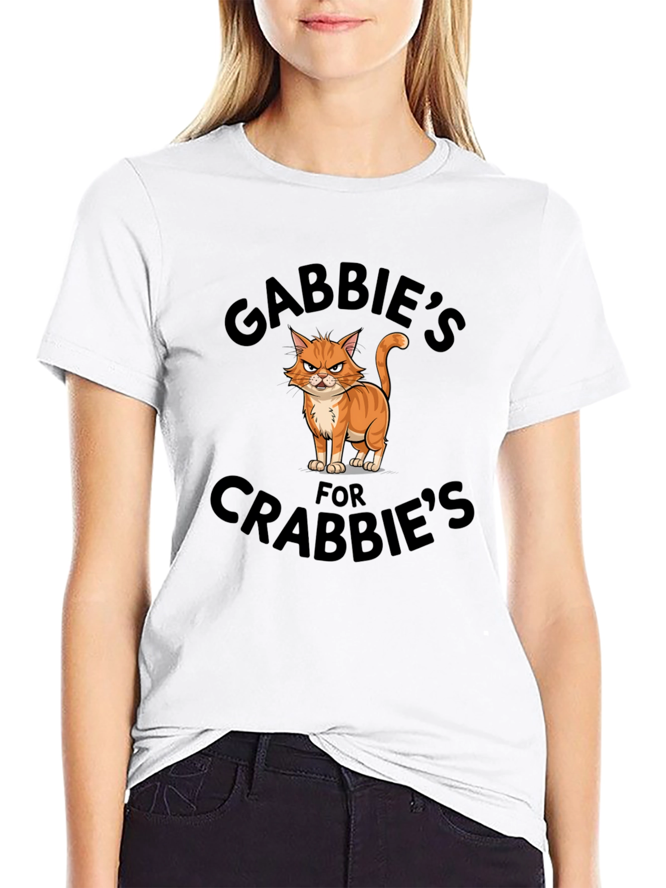 Gabbies for Crabbies Black Cotton Graphic Tee