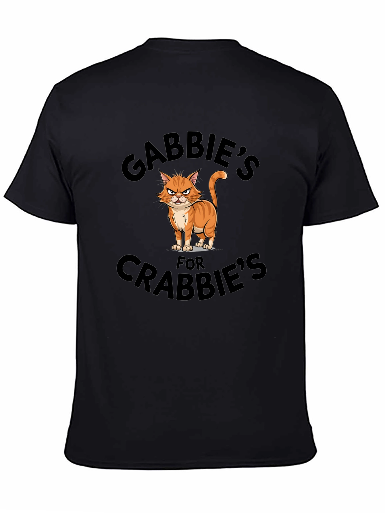 Gabbies for Crabbies Black Cotton Graphic Tee