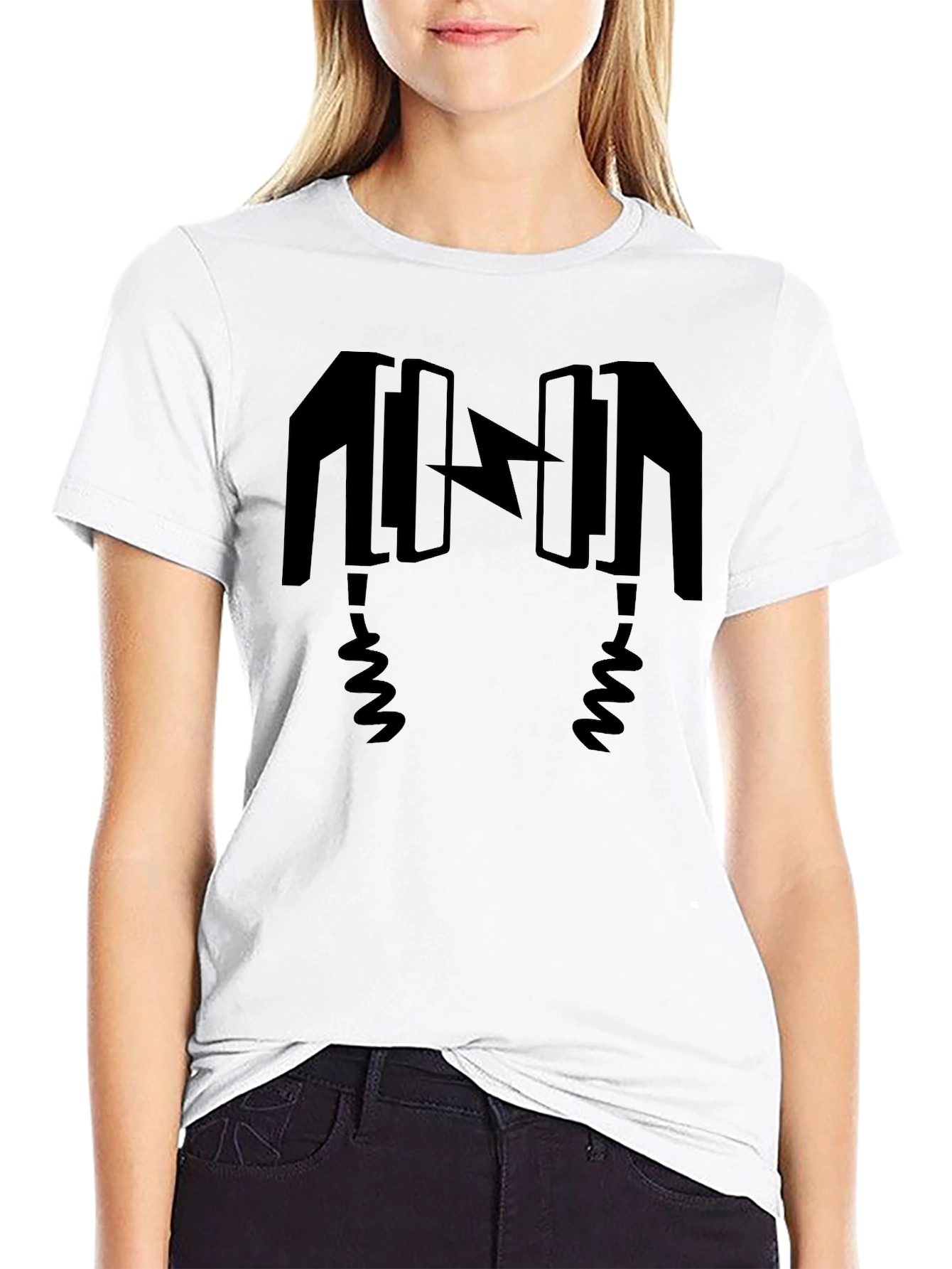 Electric Headphones Black Graphic Tee