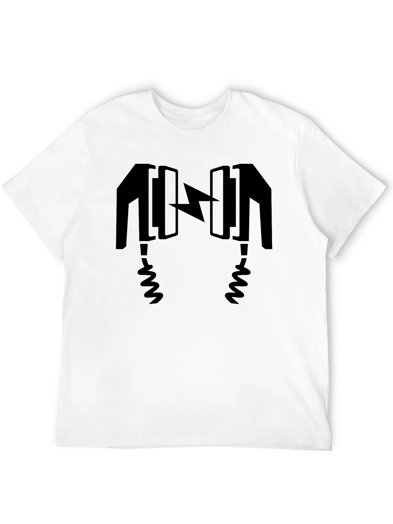 Electric Headphones Black Graphic Tee