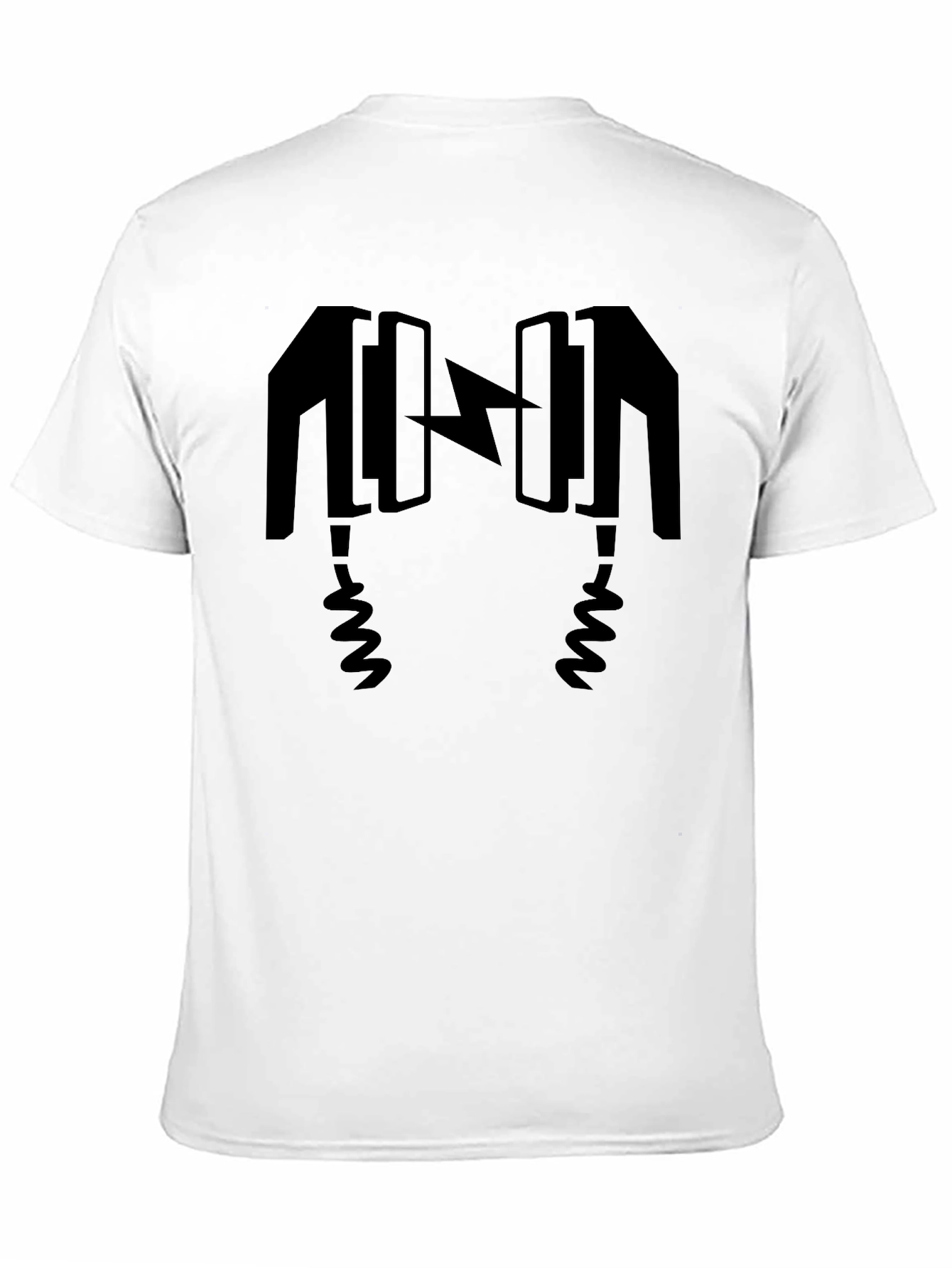 Electric Headphones Black Graphic Tee