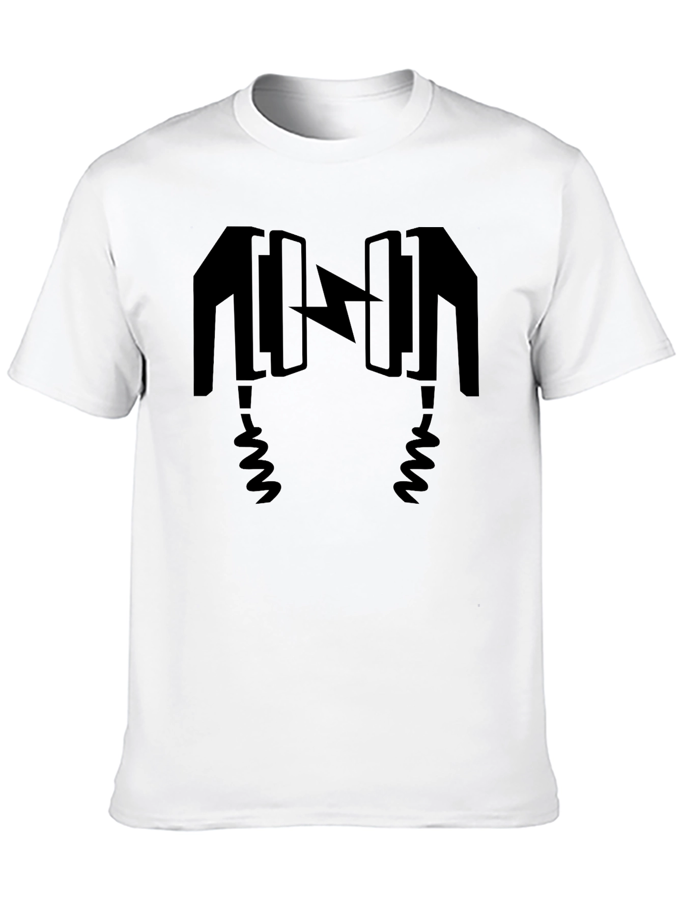 Electric Headphones Black Graphic Tee