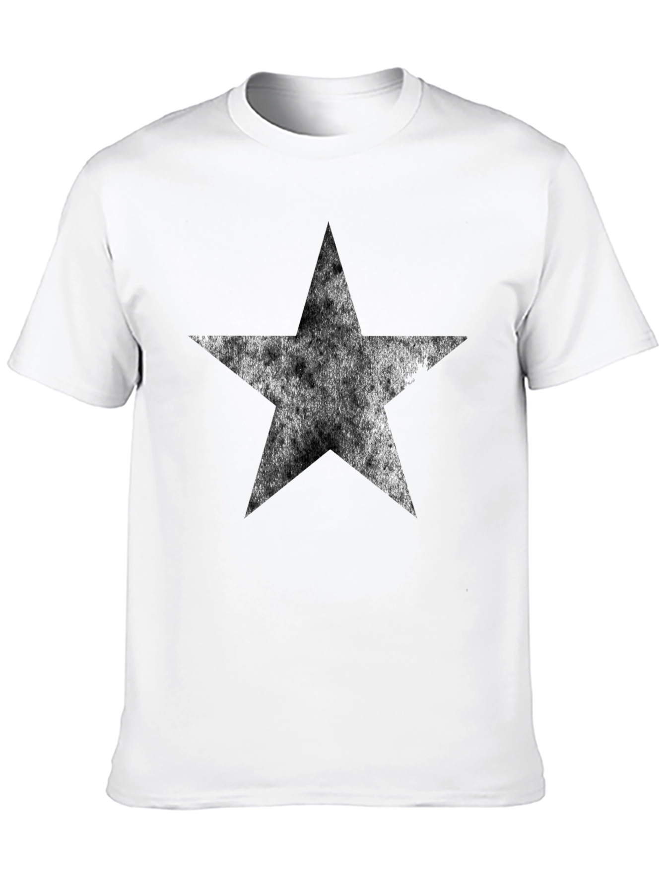 Distressed Star Graphic Black T-Shirt