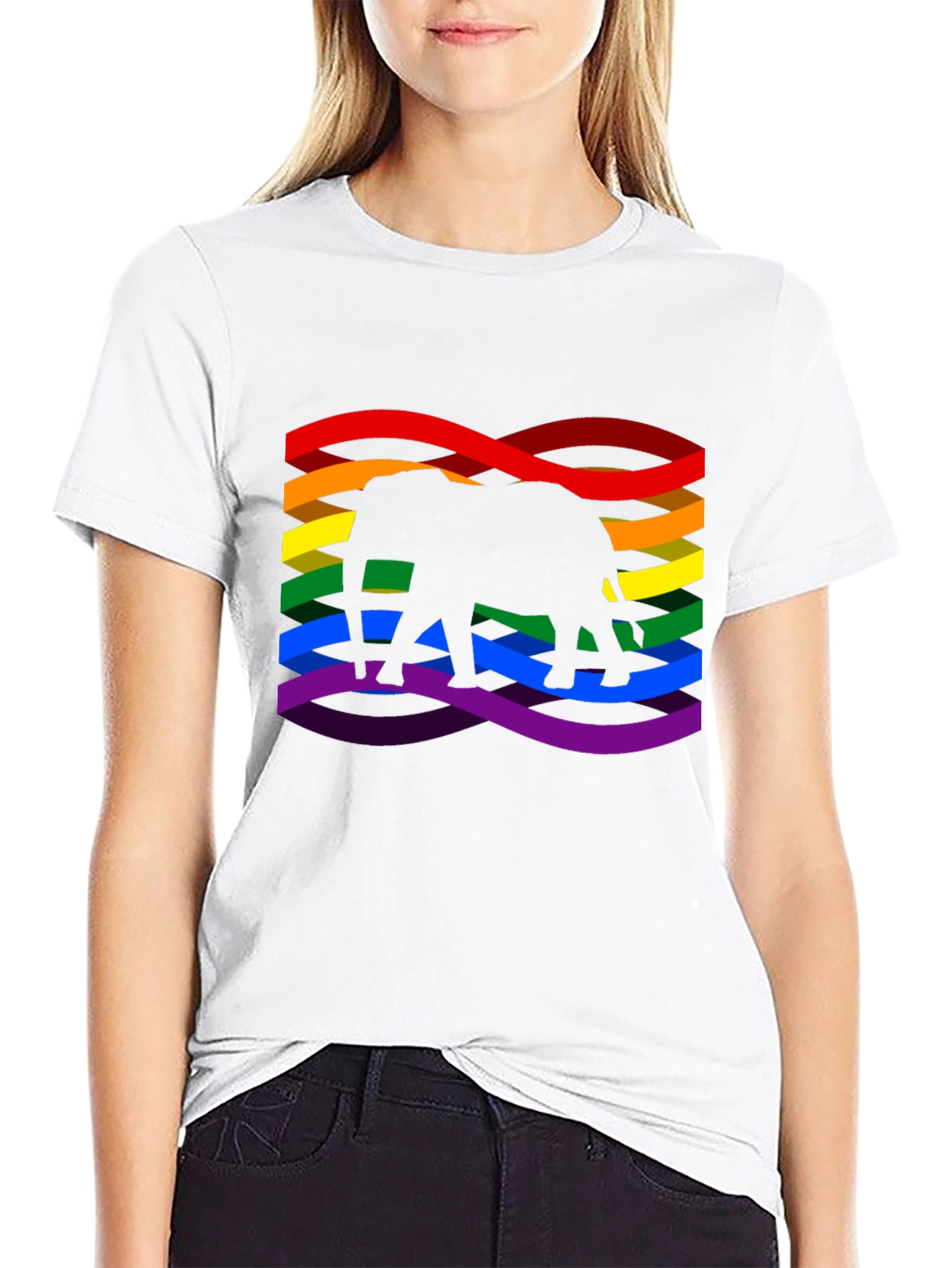 Rainbow Elephant Graphic Tee - Pride Shirt