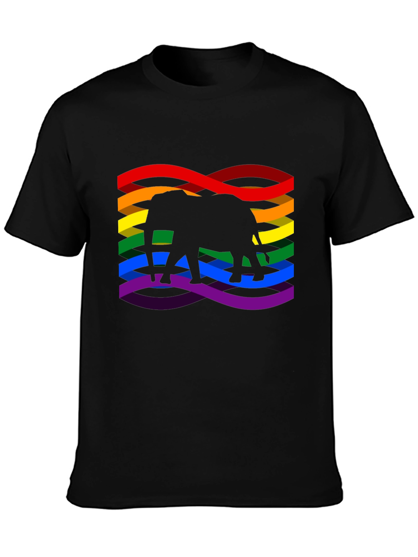 Rainbow Elephant Graphic Tee - Pride Shirt