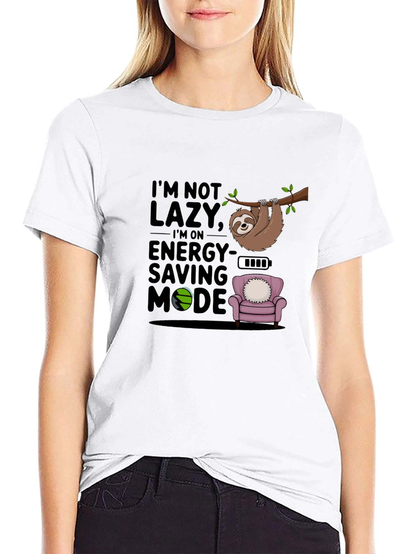 Im Not Lazy T-Shirt Sloth Energy Saving Mode Tee