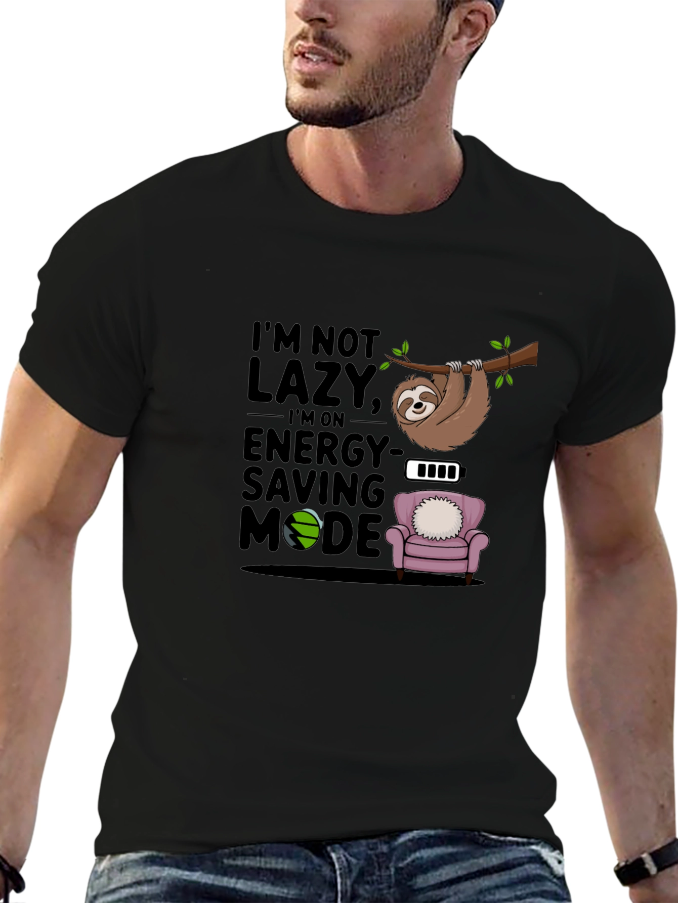 Im Not Lazy T-Shirt Sloth Energy Saving Mode Tee