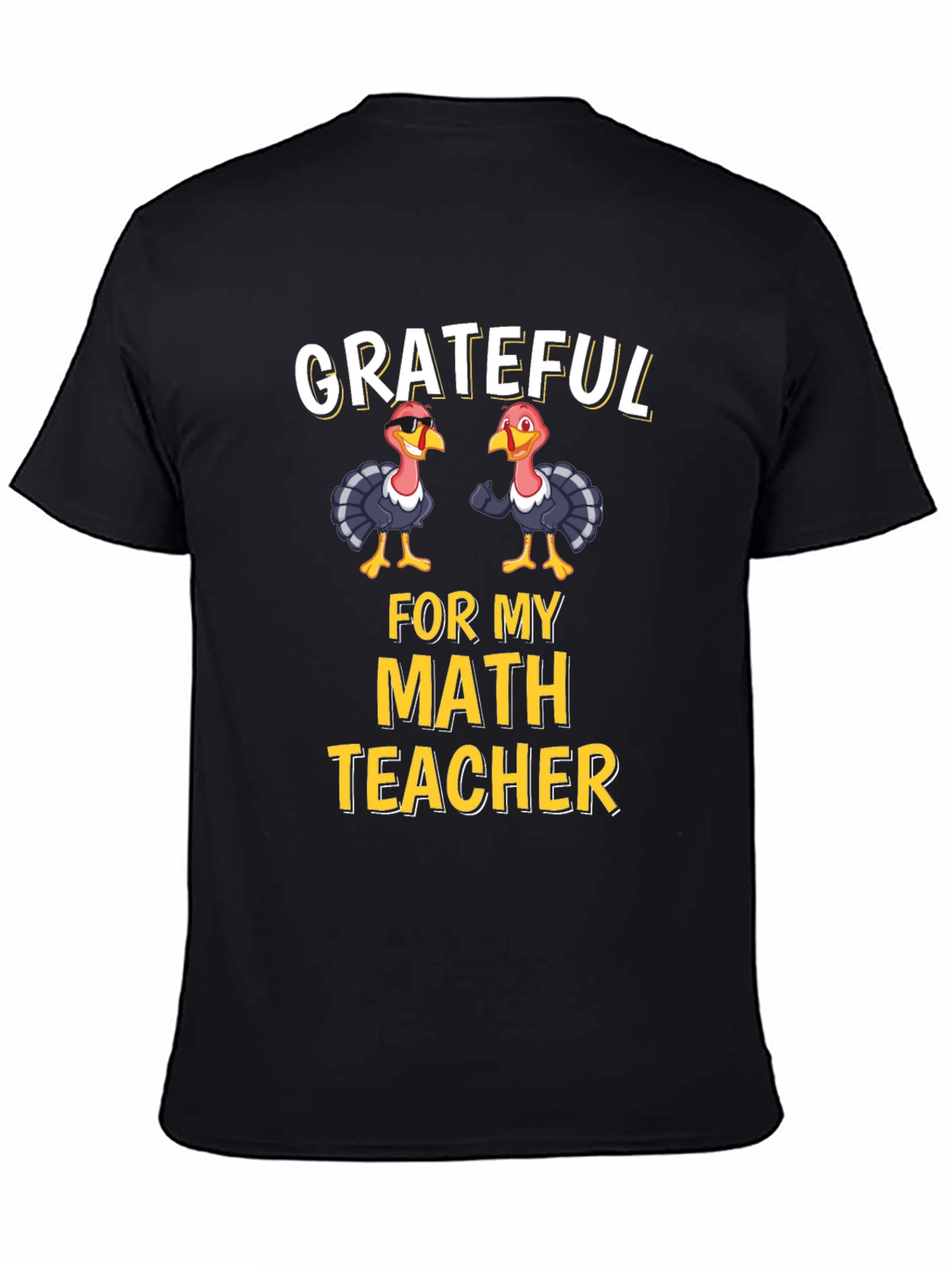 Grateful for My Math Teacher Thanksgiving Turkey T-Shirt