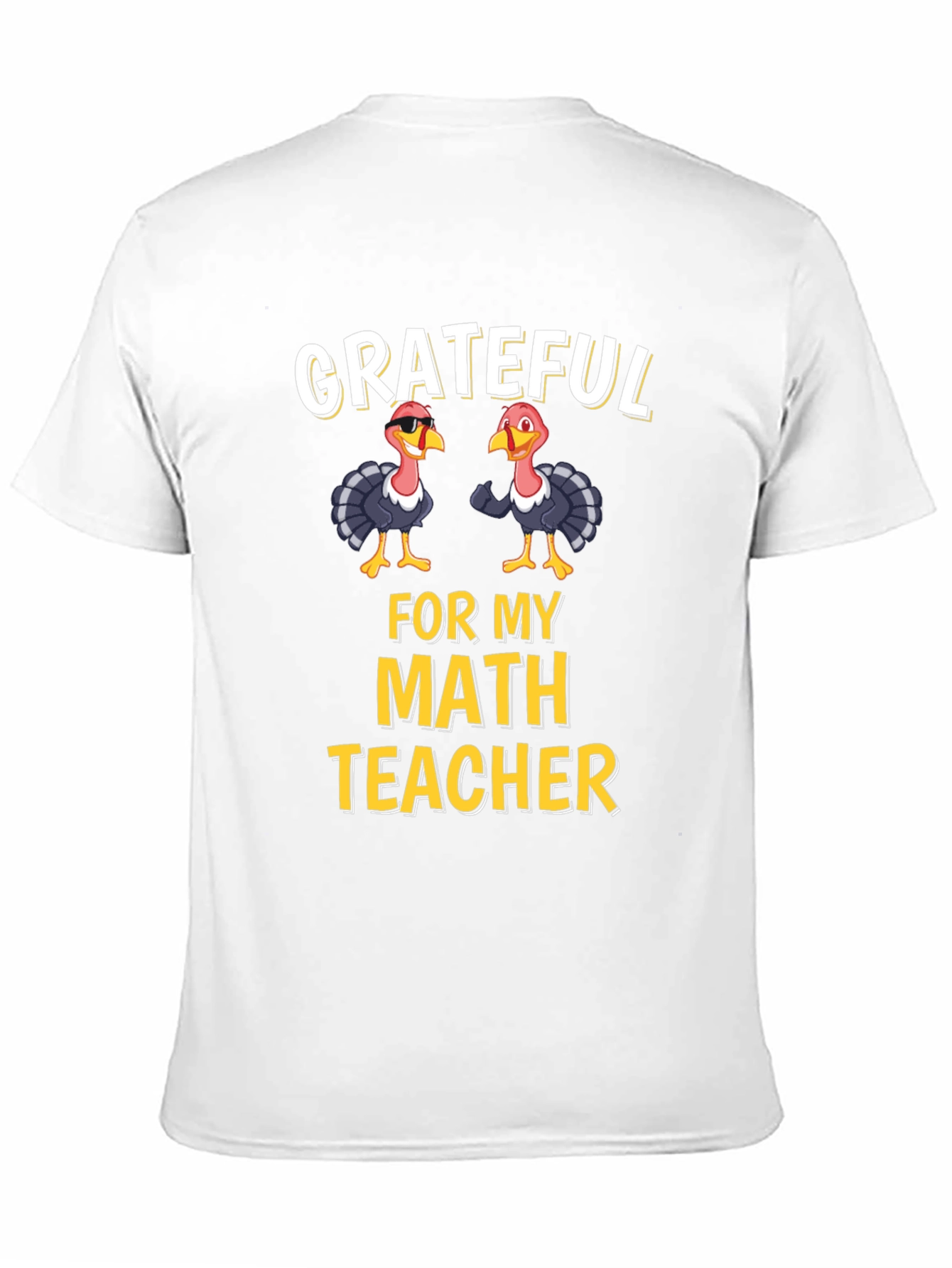 Grateful for My Math Teacher Thanksgiving Turkey T-Shirt