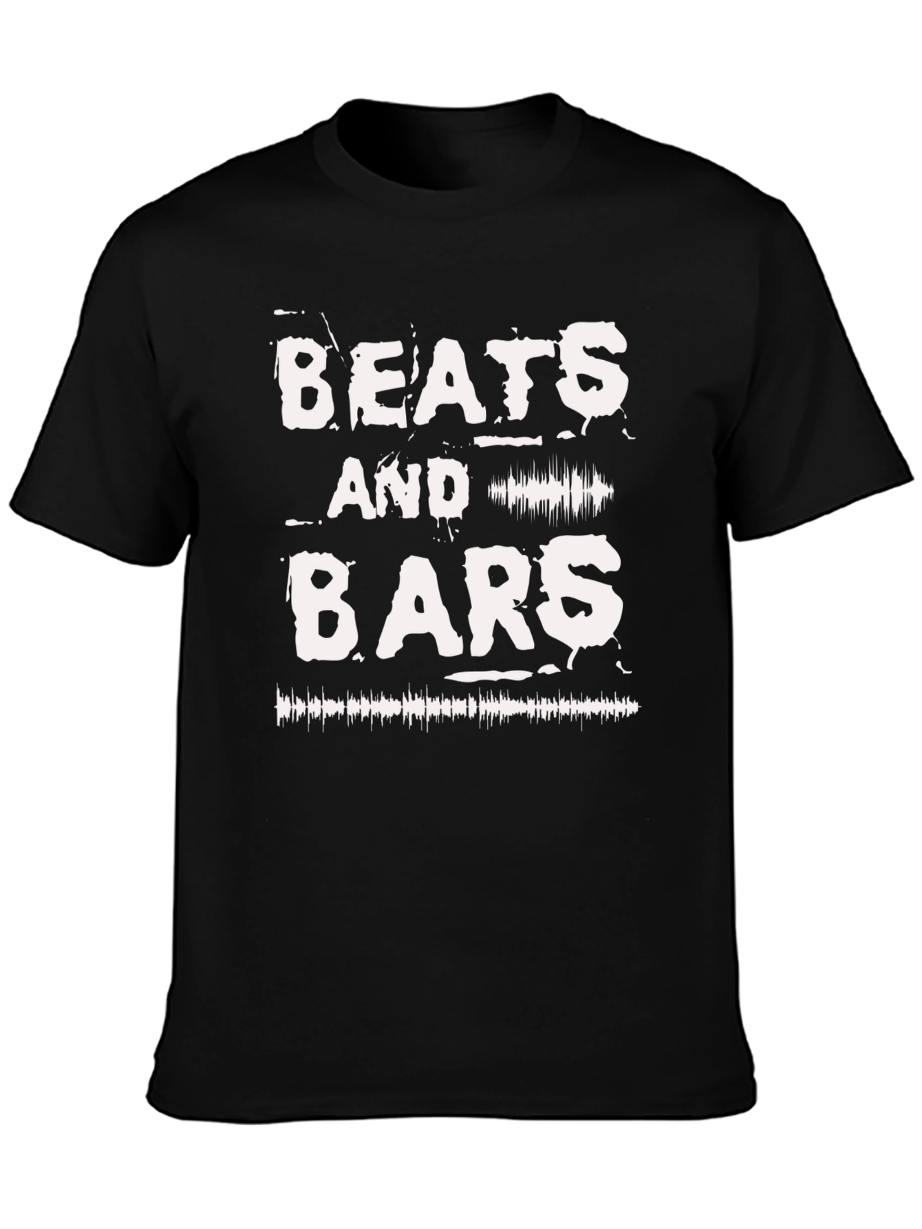 Beats and Bars Graphic T-Shirt - Black